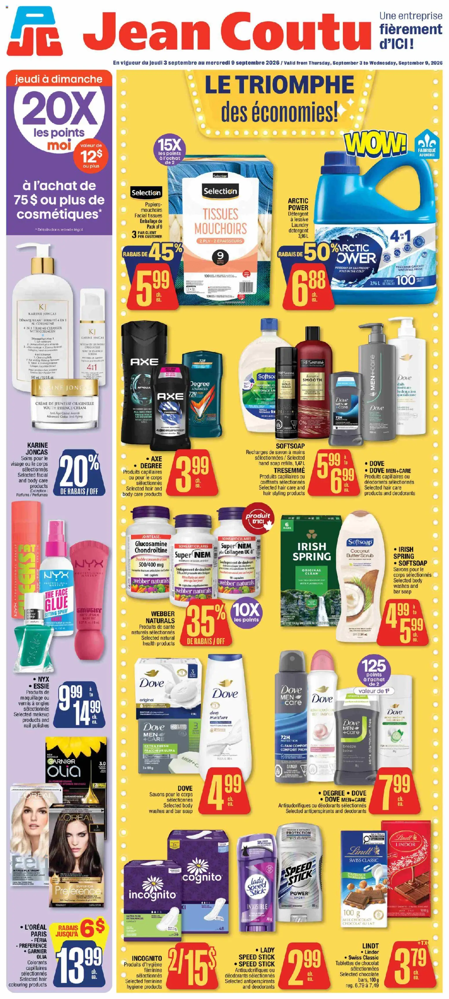 Preview of leaflet Jean Coutu circulaire from shop Jean Coutu is valid from Sep 03, 2026