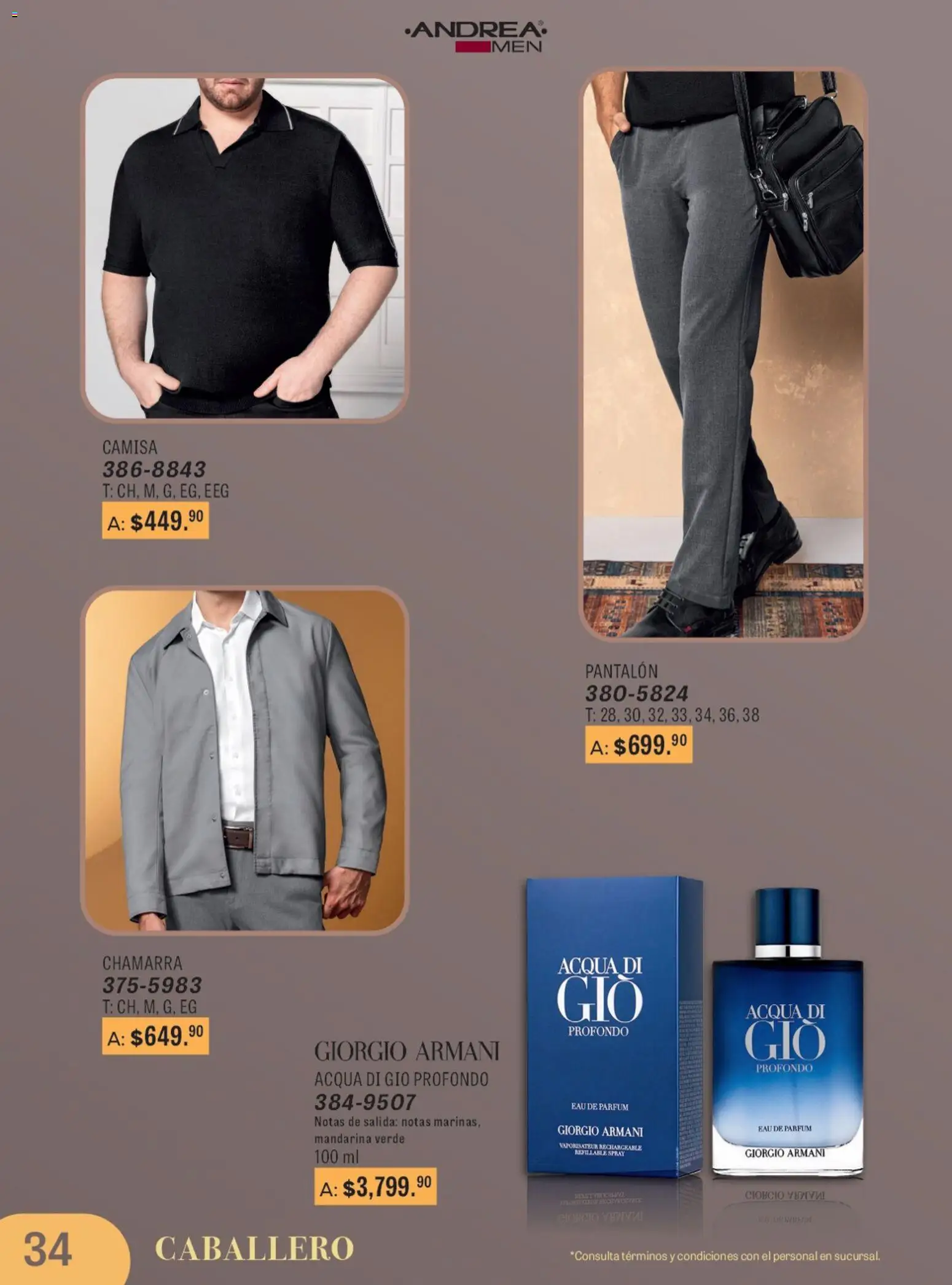 Vista previa las ofertas de la tienda Andrea - Catálogo Para Las Fiestas desde el 11/01/2026 - Camisa, Chamarra