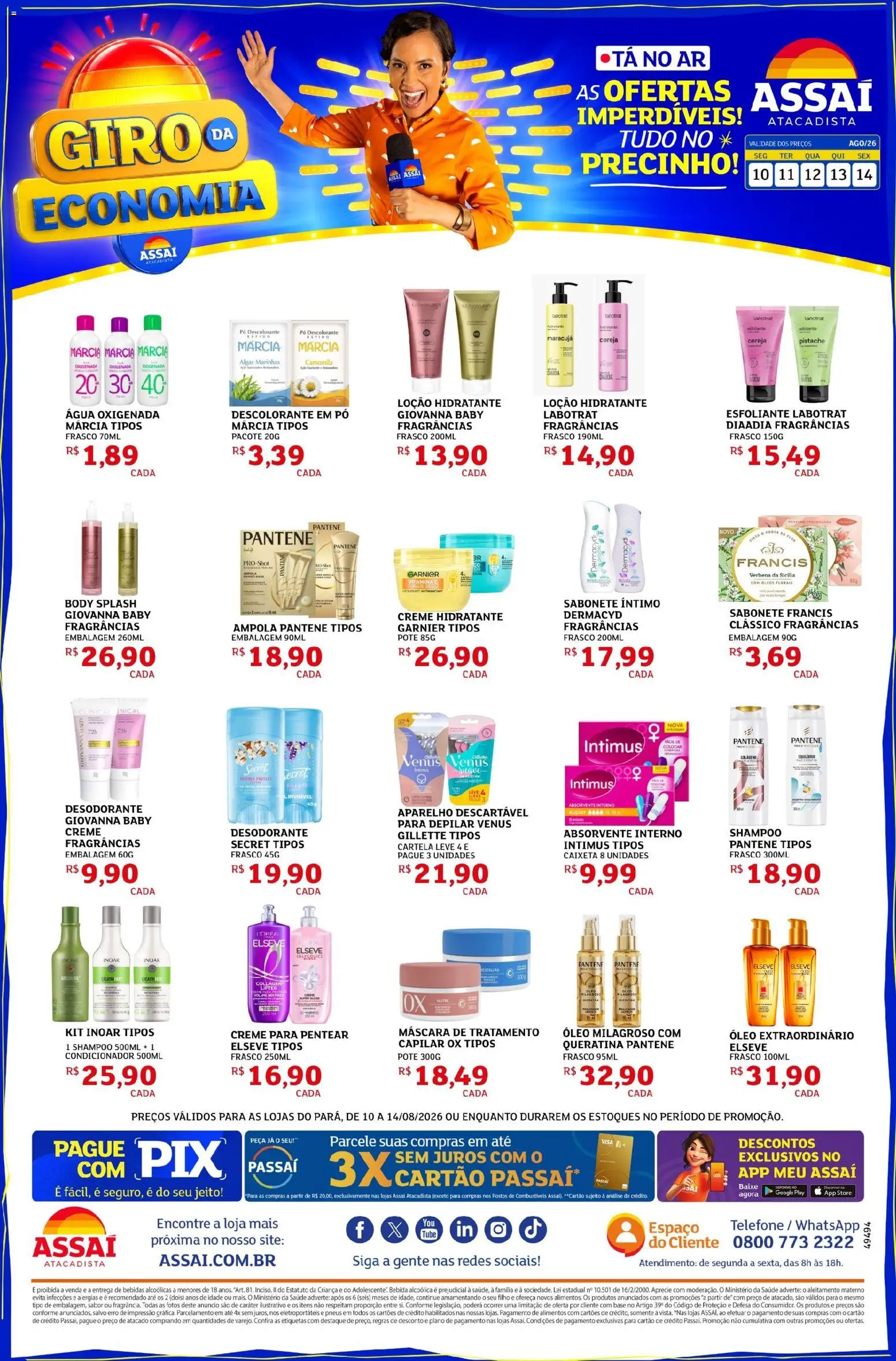 Pré-Visualização do folheto "Assaí Atacadista ofertas - PA" da loja Assaí Atacadista válido a partir de 10/08/2026