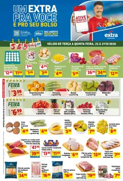 Pré-Visualização do folheto "Extra ofertas de Mercado Terça e Quinta" da loja Extra válido a partir de 25/08/2026