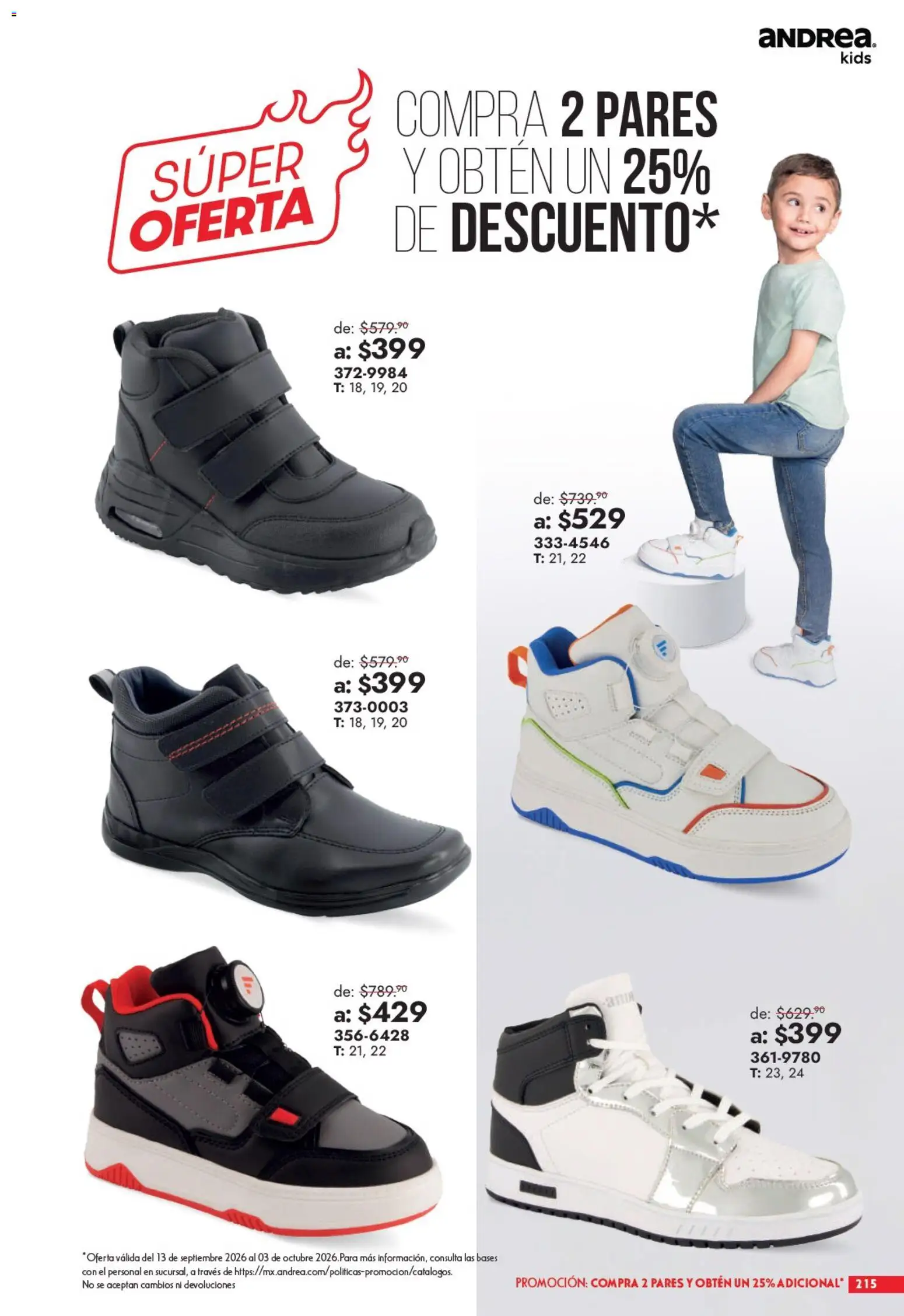 Vista previa las ofertas de la tienda Andrea - Andrea catálogo Outlet desde el 13/09/2026 