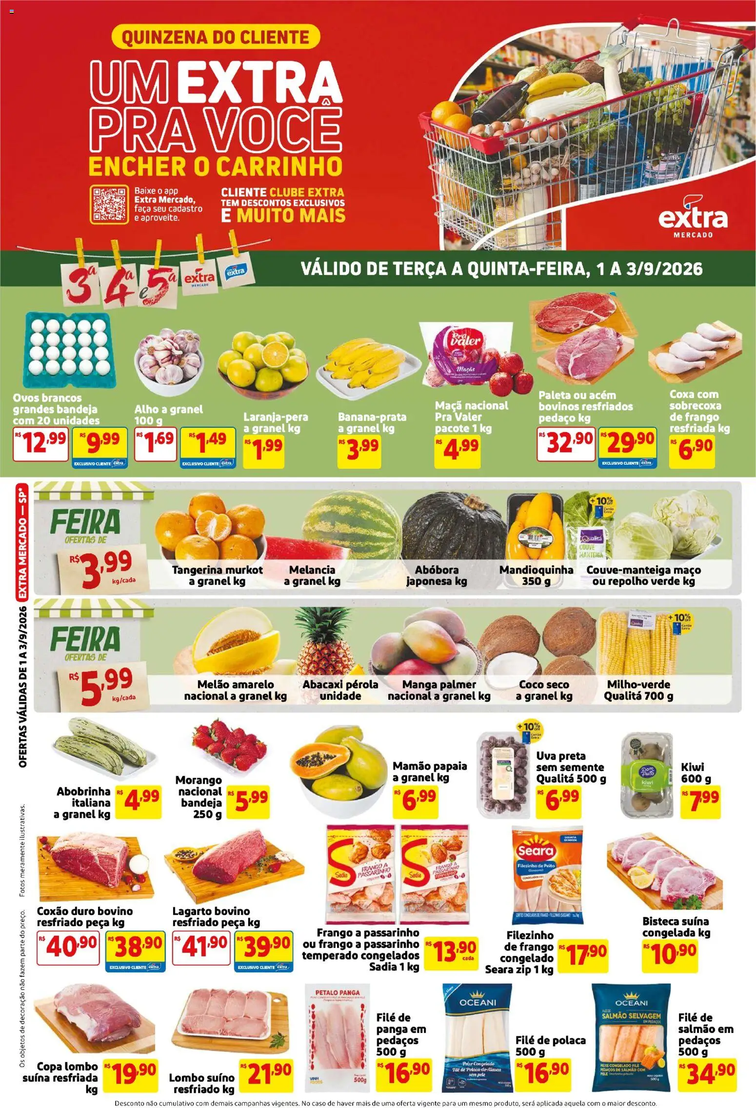 Pré-Visualização do folheto "Extra ofertas de Mercado Terça e Quinta" da loja Extra válido a partir de 01/09/2026