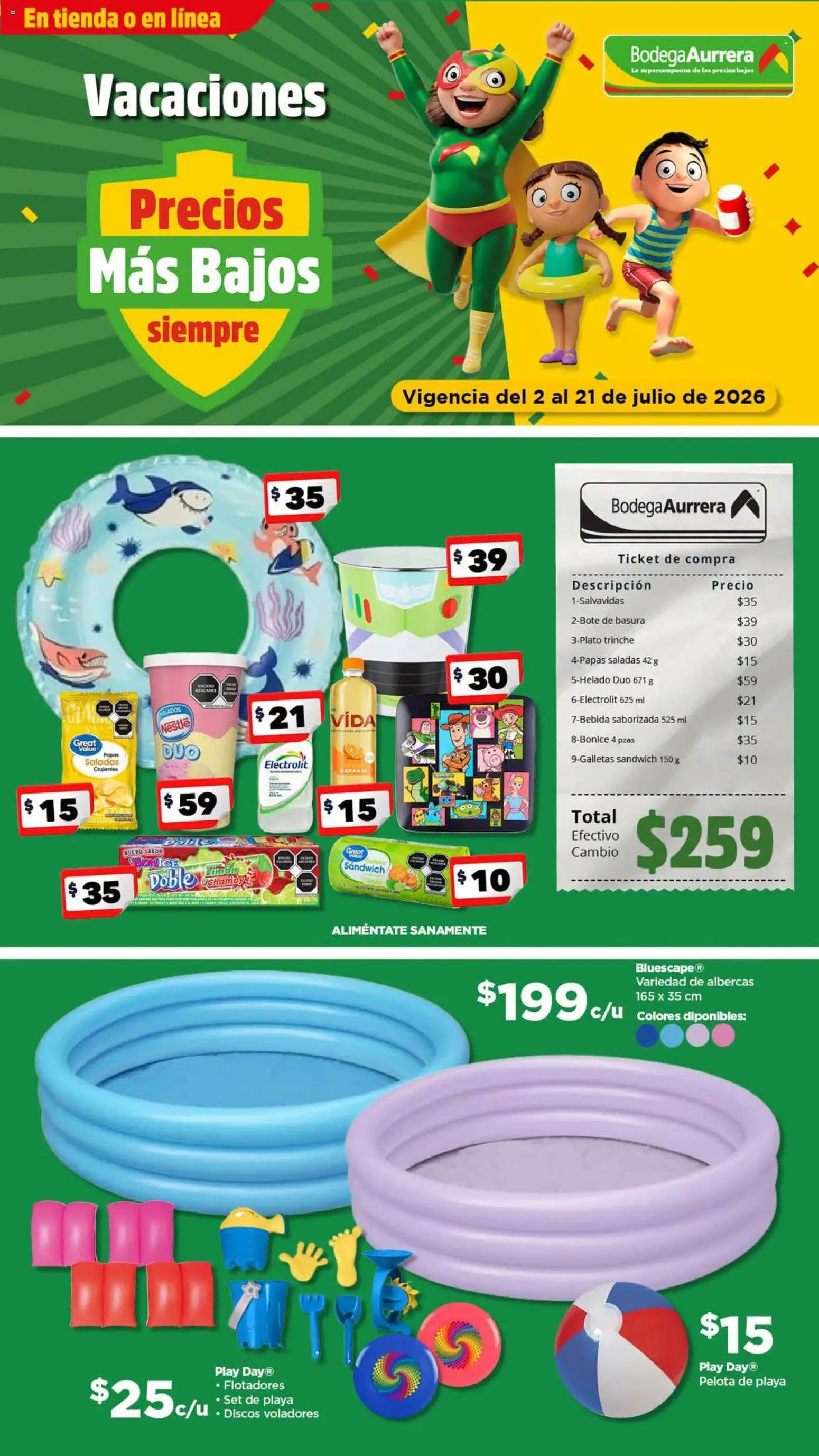 Vista previa las ofertas de la tienda Bodega Aurrerá - Bodega Aurrerá folleto Vacaciones desde el 02/07/2026 