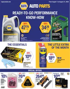 Preview of leaflet NAPA Auto Parts weekly flyer from shop NAPA Auto Parts is valid from Aug 01, 2026