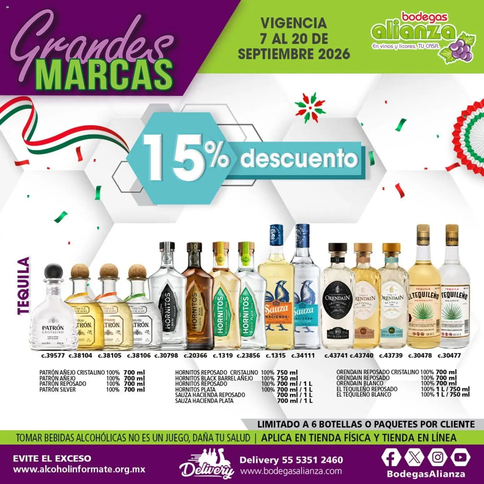Vista previa las ofertas de la tienda Bodegas Alianza - Bodegas Alianza catálogo Grandes Marcas desde el 07/09/2026 