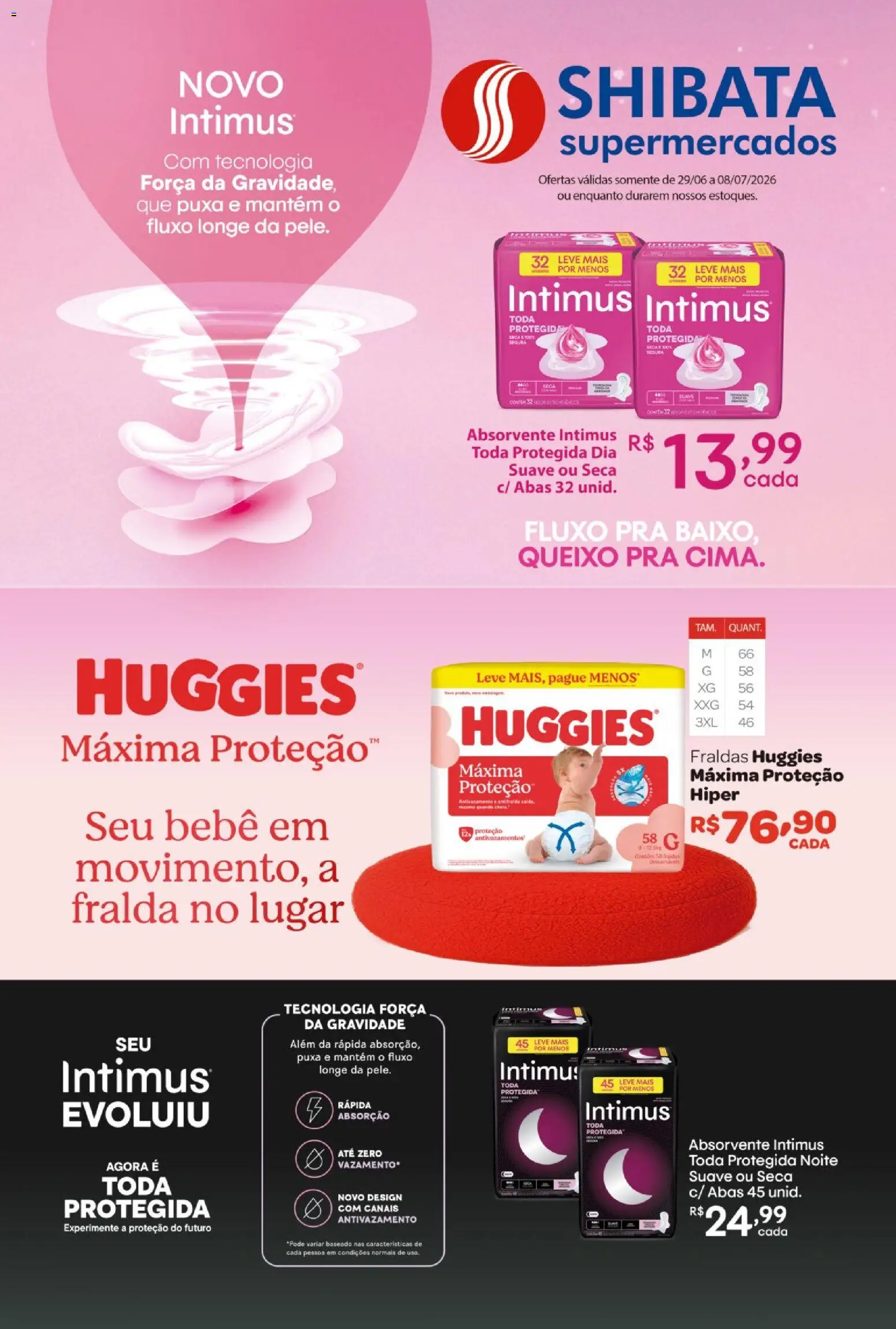 Pré-Visualização do folheto "Shibata ofertas Kimberly" da loja Shibata válido a partir de 06/07/2026 - Fraldas, Absorvente