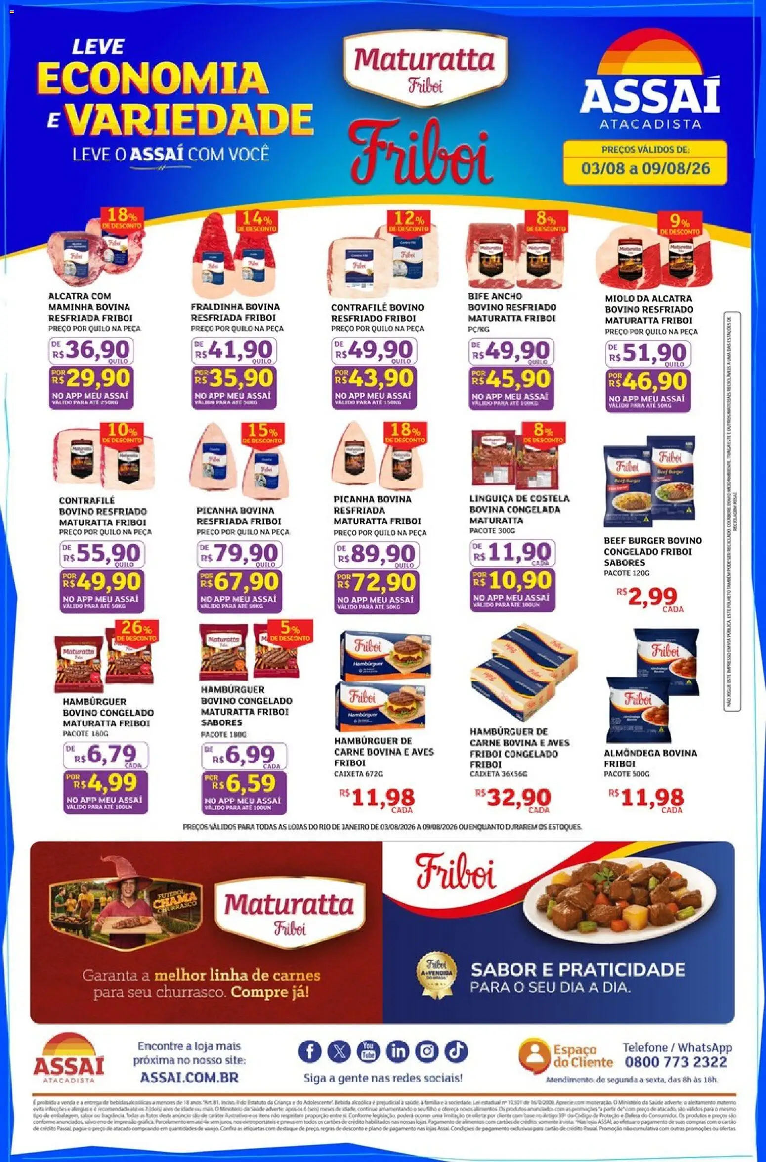Pré-Visualização do folheto "Assaí Atacadista ofertas - RJ" da loja Assaí Atacadista válido a partir de 03/08/2026