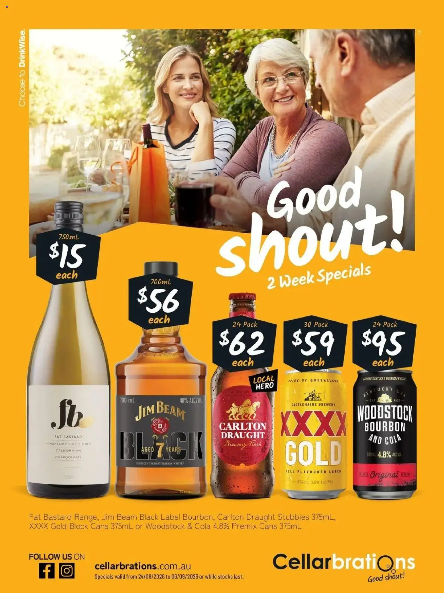 Preview of catalogue Cellarbrations catalogue Pakenham from shop Cellarbrations valid 24/08/2026 - Jim Beam, Bourbon, Whiskey