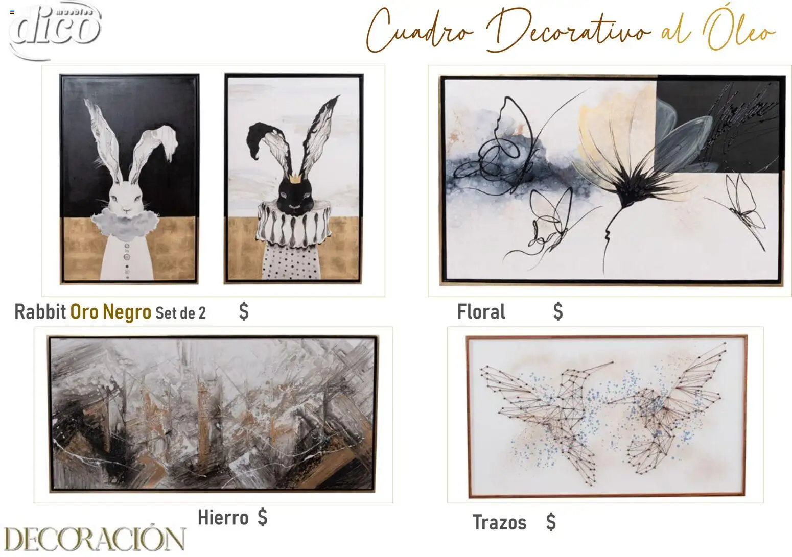Vista previa las ofertas de la tienda Muebles Dico - Catálogo Decoración desde el 09/12/2025 