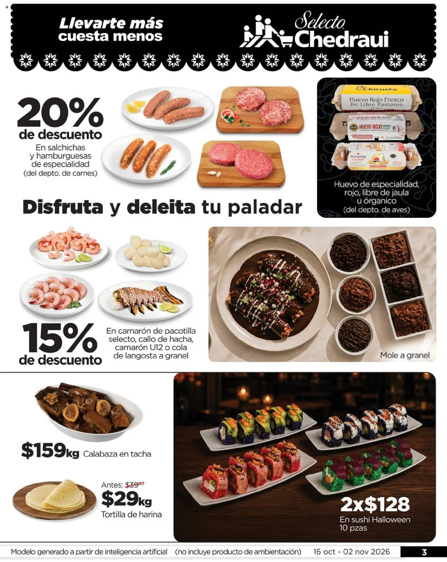 Vista previa las ofertas de la tienda Chedraui - Chedraui folleto Llevarte más cuesta menos desde el 16/10/2026 