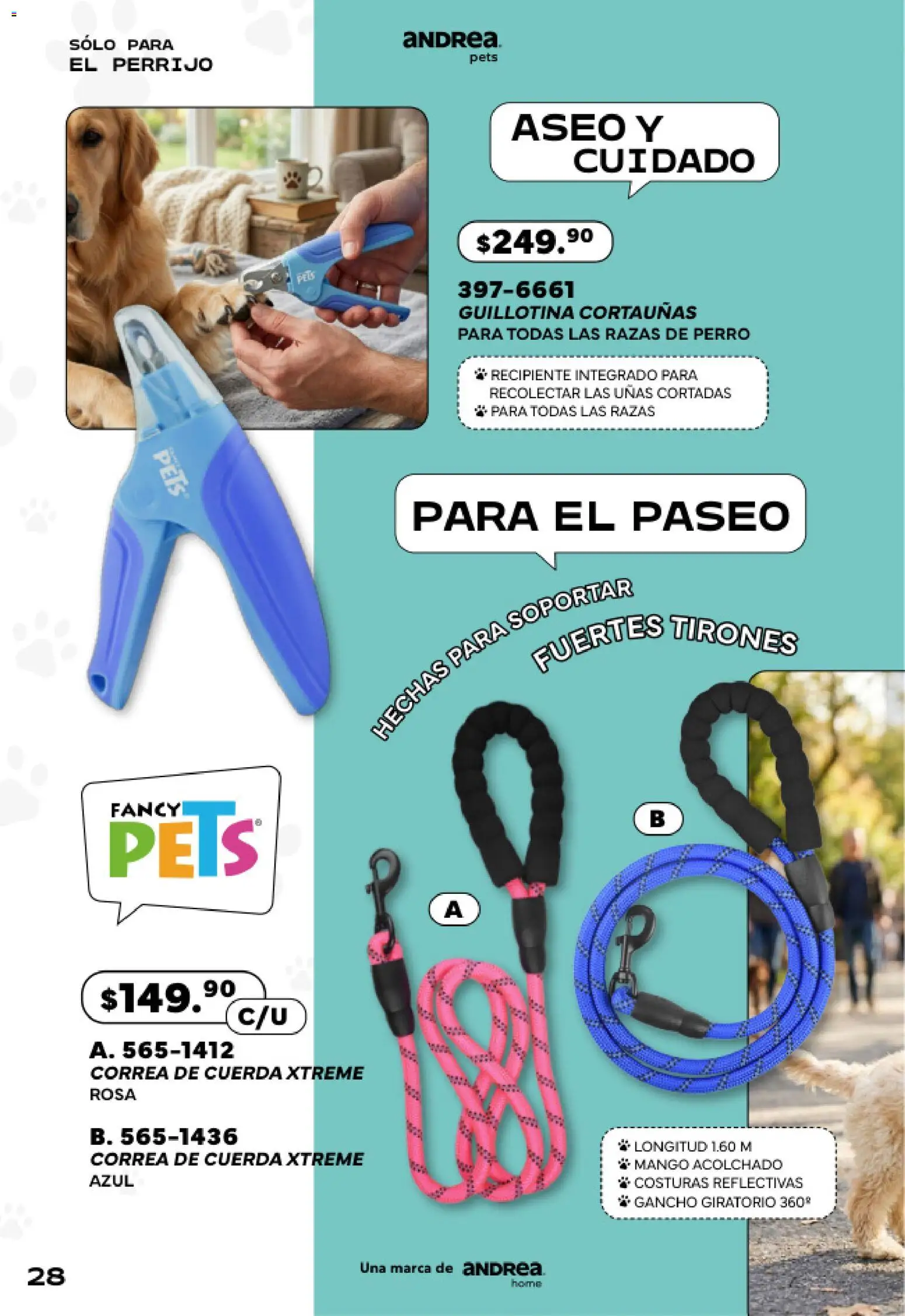 Vista previa las ofertas de la tienda Andrea - Andrea catálogo Pets desde el 24/05/2026 - Mango, Cuerda, Acolchado, Cortaúñas