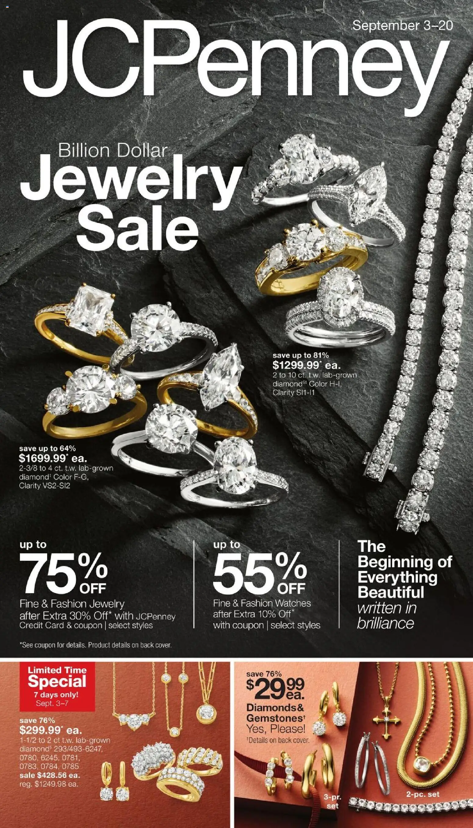 Ad Preview of JCPenney JCPenney Jewelry Sale from 09/03/2026 - Watches