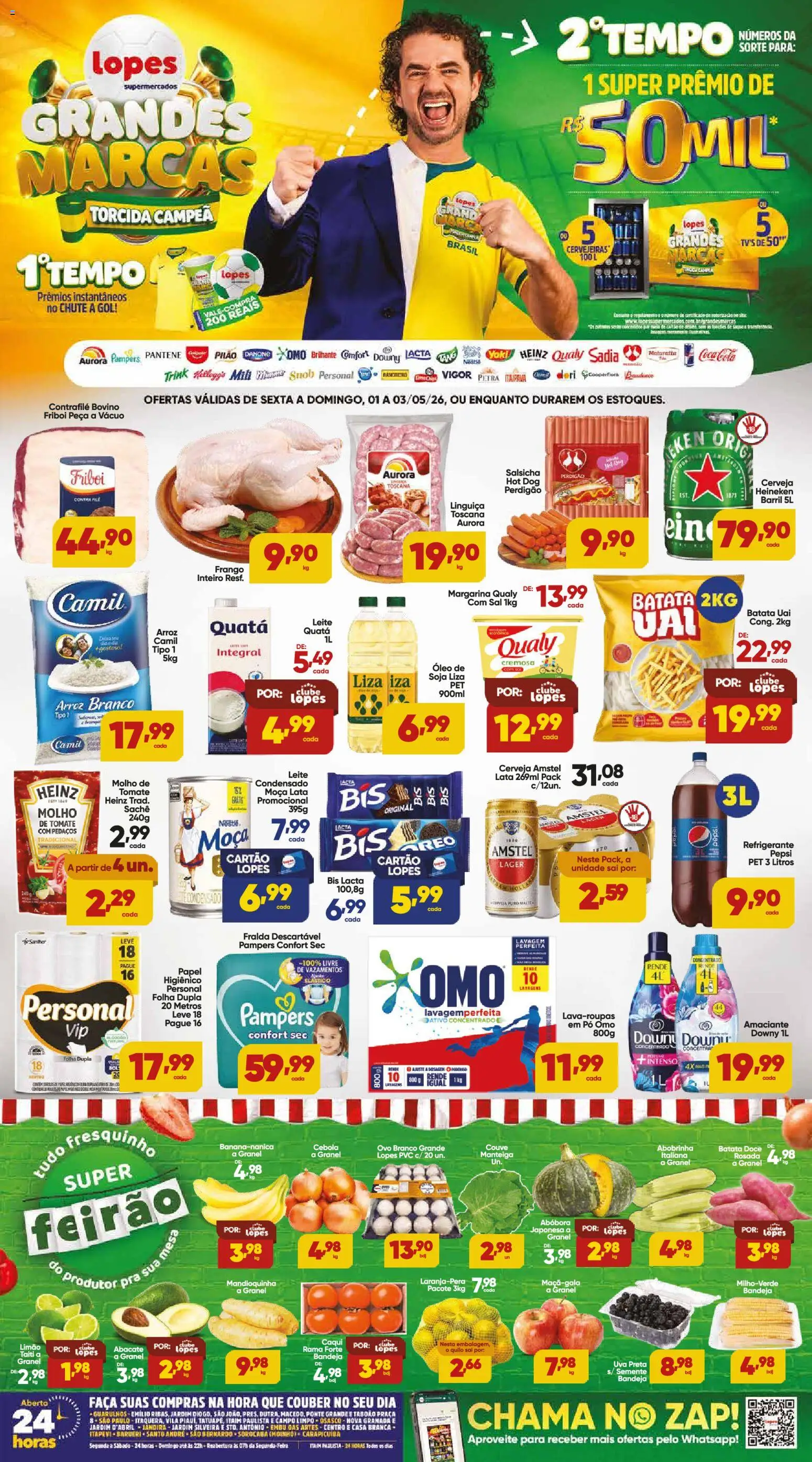 Pré-Visualização do folheto "Lopes Supermercados - Ofertas da semana" da loja Lopes Supermercados válido a partir de 01/05/2026