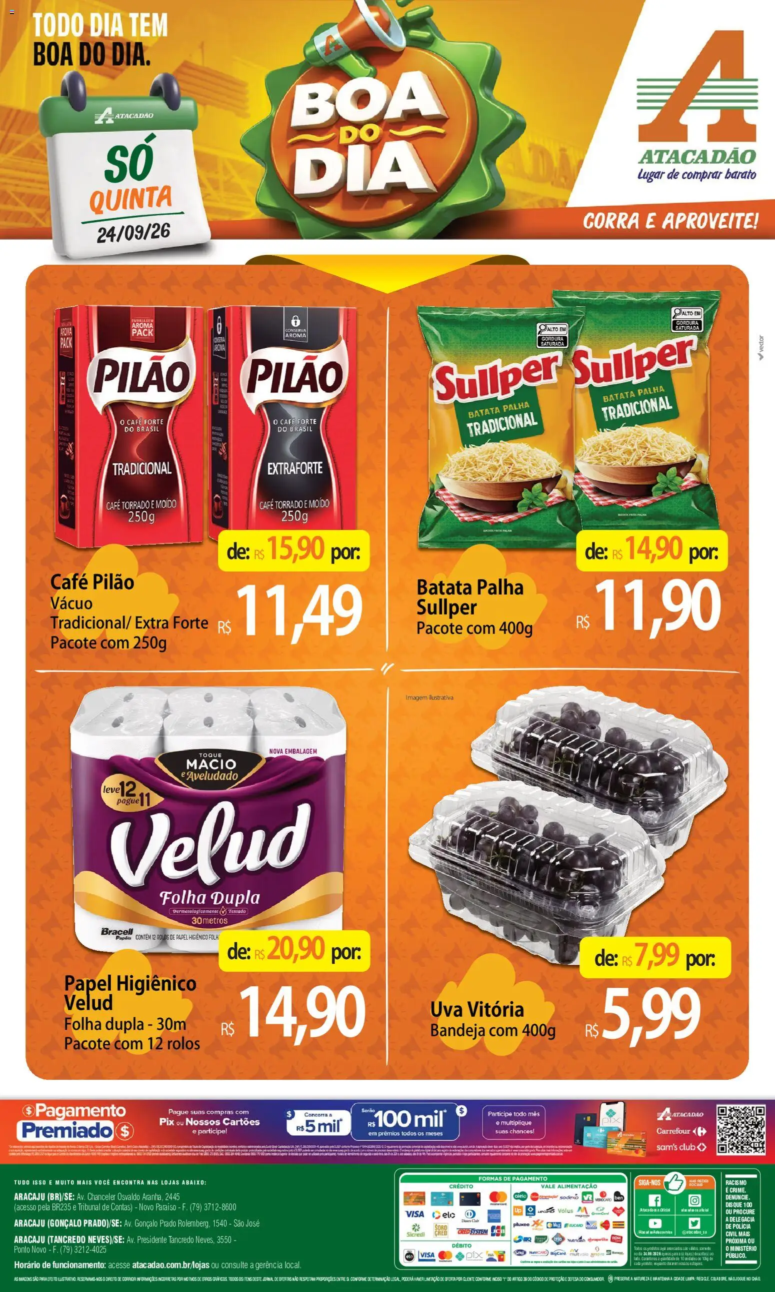 Pré-Visualização do folheto "Atacadão ofertas - SE" da loja Atacadão válido a partir de 24/09/2026