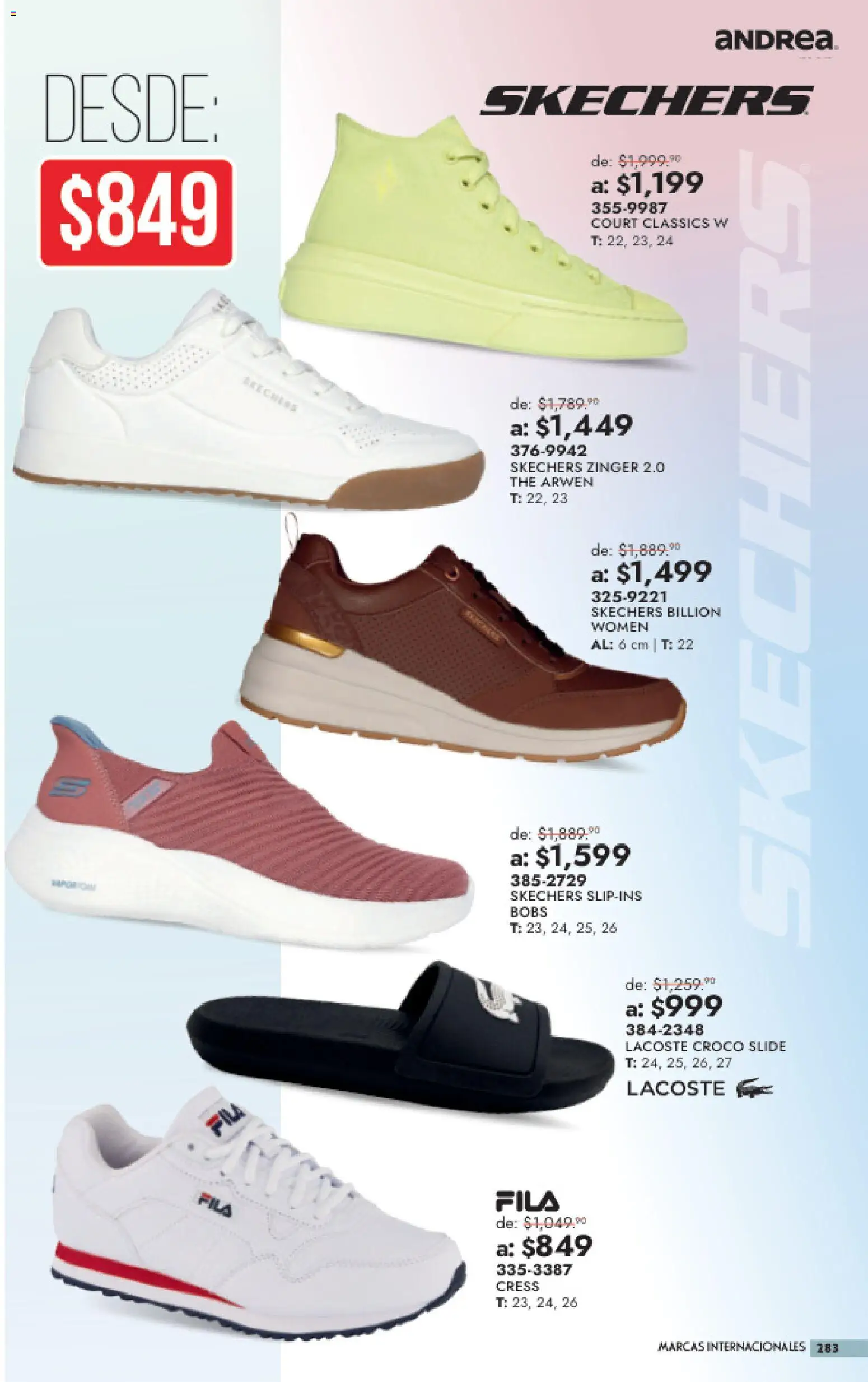 Vista previa las ofertas de la tienda Andrea - Andrea catálogo Outlet desde el 26/07/2026 