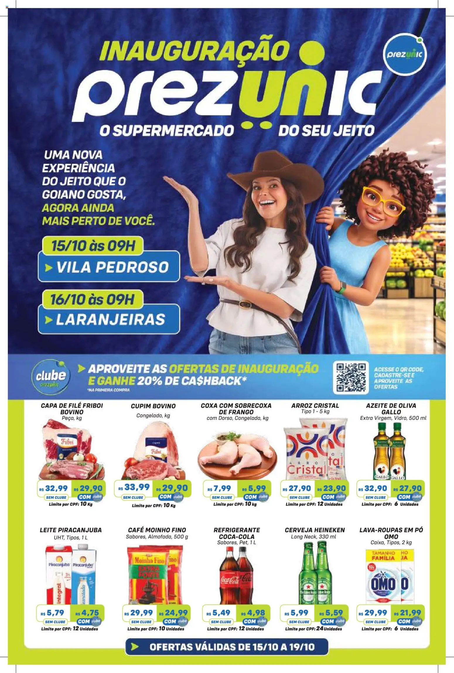 Pré-Visualização do folheto "Prezunic ofertas Inauguração" da loja Prezunic válido a partir de 15/10/2026