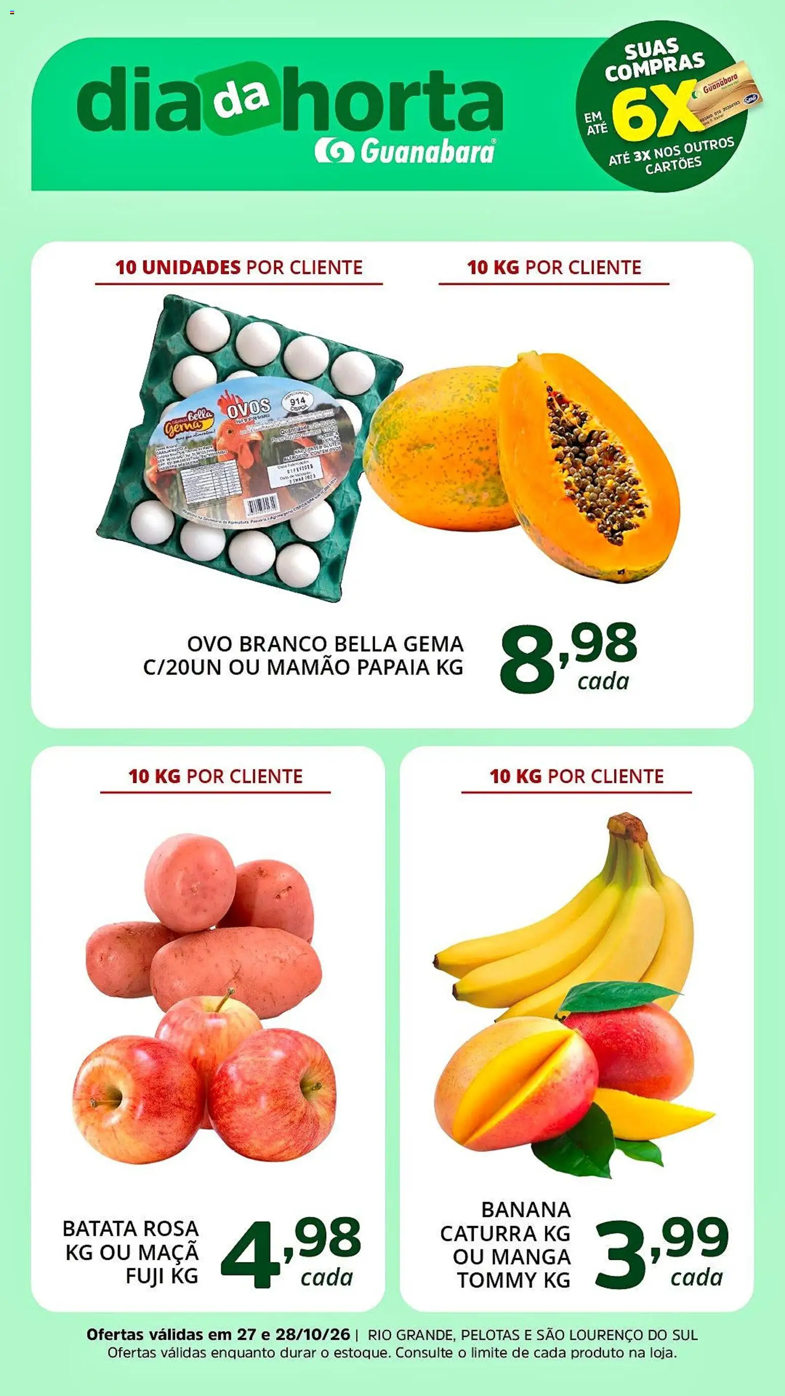 Pré-Visualização do folheto "Supermercado Guanabara - Ofertas da semana" da loja Supermercado Guanabara válido a partir de 27/10/2026