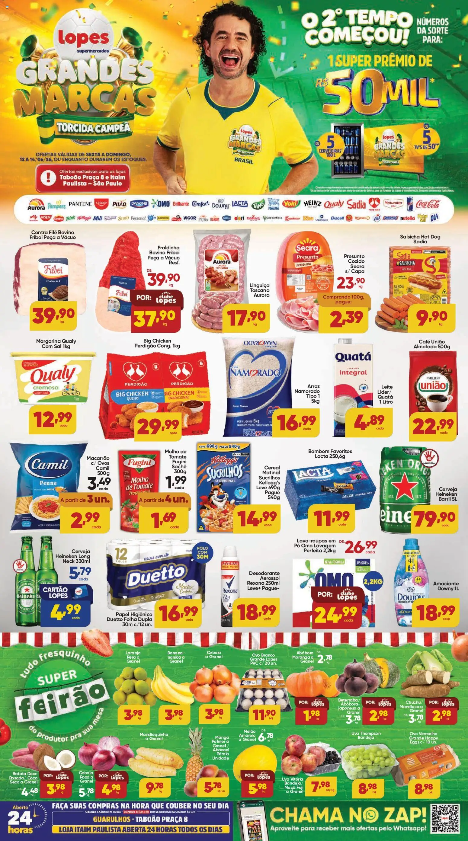 Pré-Visualização do folheto "Lopes Supermercados - Ofertas da semana" da loja Lopes Supermercados válido a partir de 12/06/2026