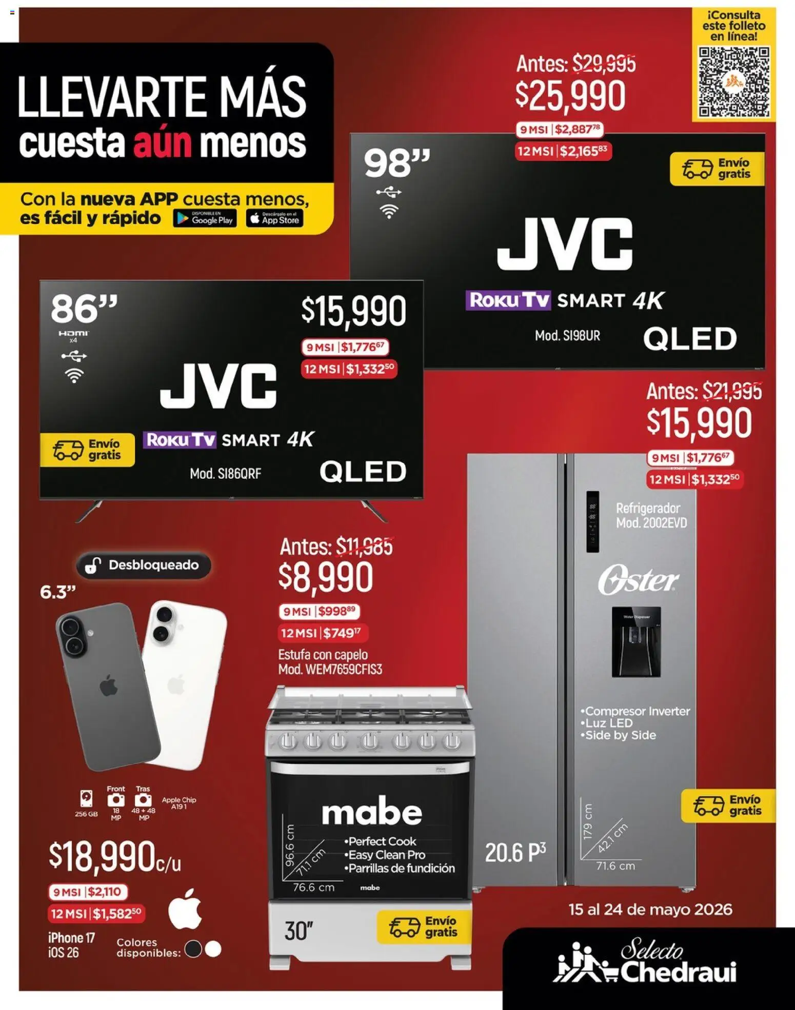 Vista previa las ofertas de la tienda Chedraui - Chedraui folleto LLevarte más cuesta aún menos desde el 15/05/2026 