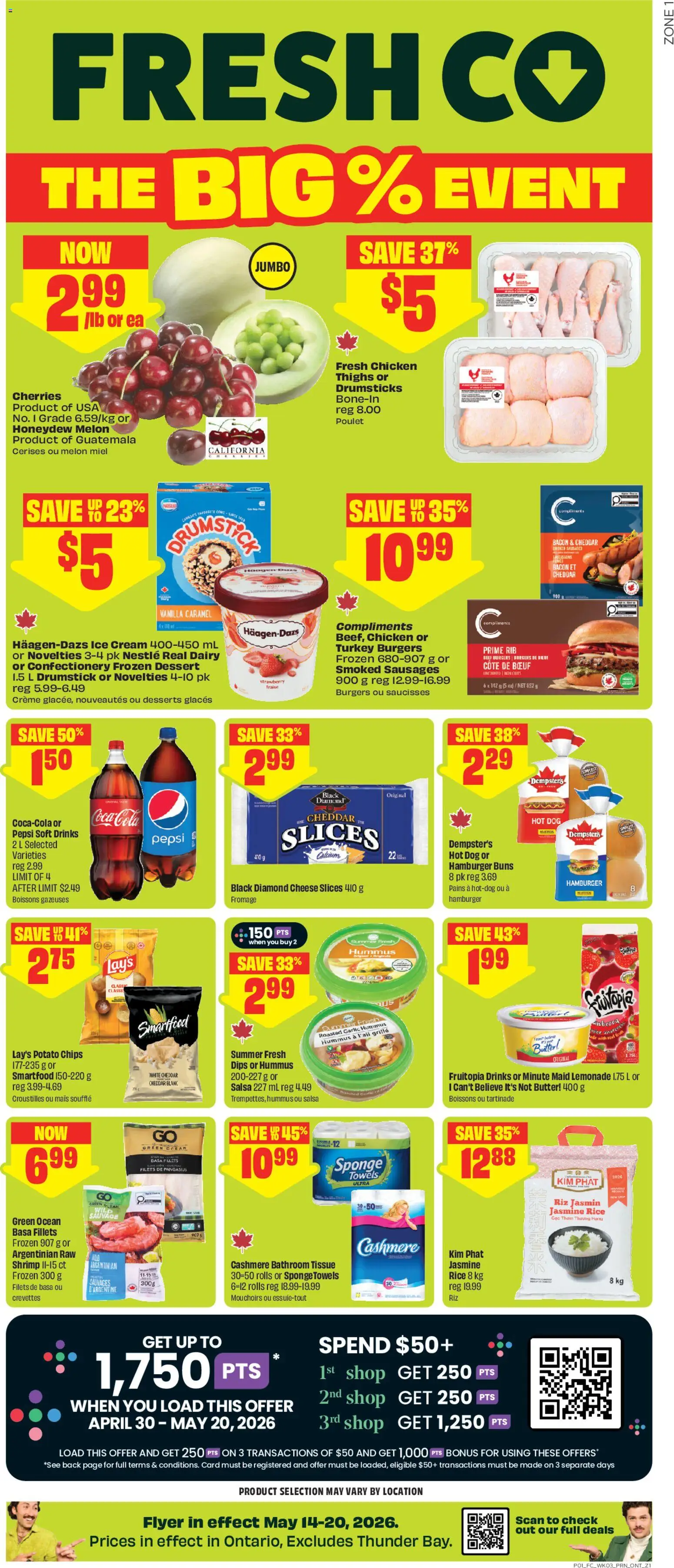 Preview of leaflet FreshCo weekly flyer / circulaire from shop FreshCo is valid from May 14, 2026