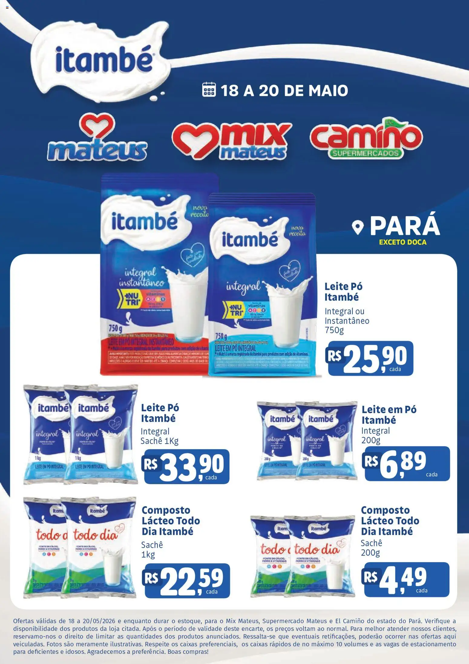 Pré-Visualização do folheto "Mateus ofertas Exclusivo Itambé" da loja Mateus válido a partir de 18/05/2026