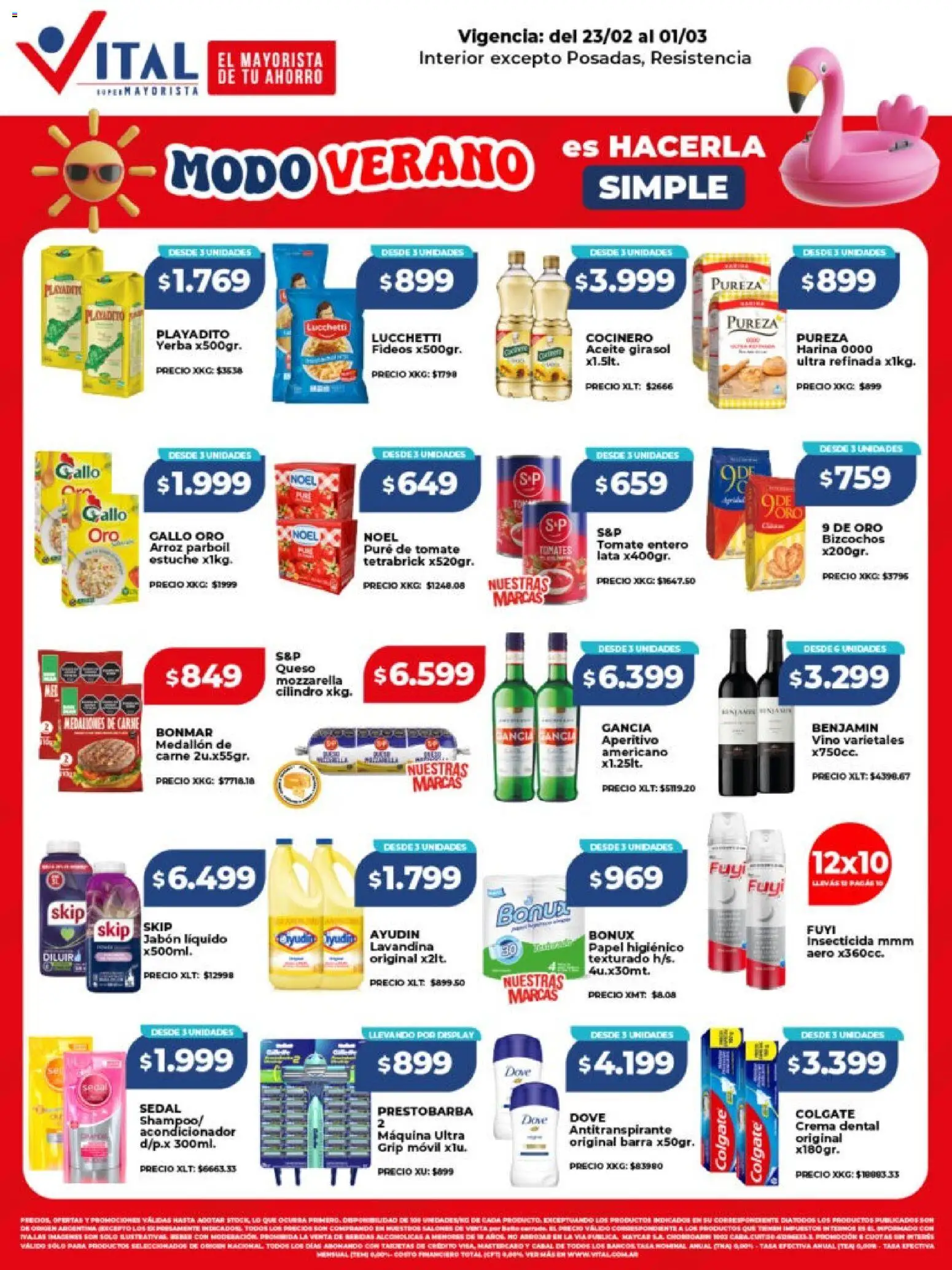 Vista previa del folleto de la tienda Vital válido desde el 23/02/2026 - Tomates, Crema, Papel higiénico, Bizcochos, Movil, Acondicionador, Antitranspirante, Estuche
