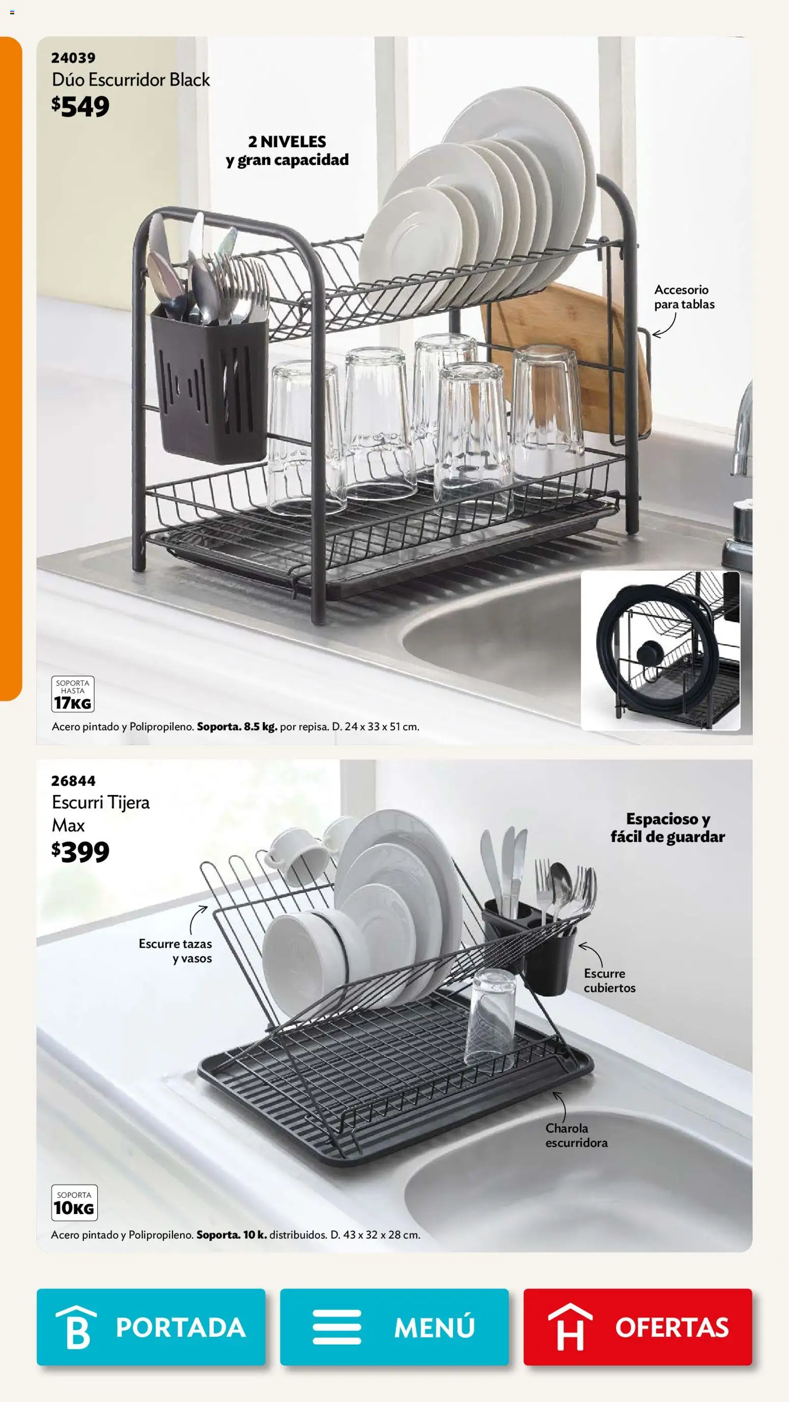 Vista previa las ofertas de la tienda Betterware - Betterware campaña 10 2026 desde el 28/09/2026 - Tijera, Vasos, Escurridor
