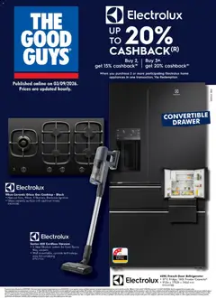 Preview of catalogue The Good Guys Electrolux from shop The Good Guys valid 03/09/2026