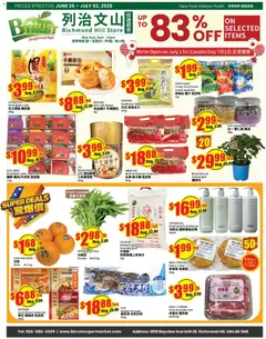 Preview of leaflet Btrust Supermarket weekly flyer - Montreal from shop Btrust Supermarket is valid from Jun 26, 2026