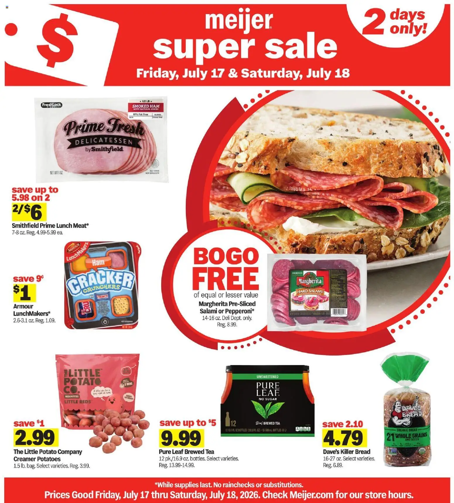 Ad Preview of Meijer Meijer Super Sale from 07/17/2026