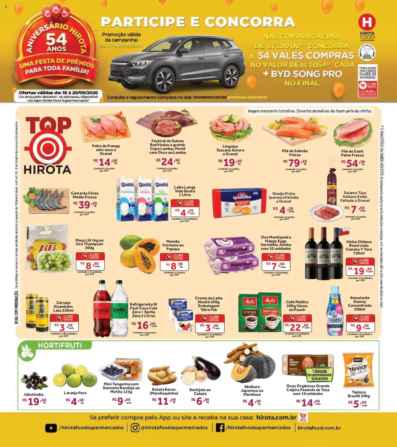 Pré-Visualização do folheto "Hirota Food ofertas de Final de Semana" da loja Hirota Food válido a partir de 18/09/2026
