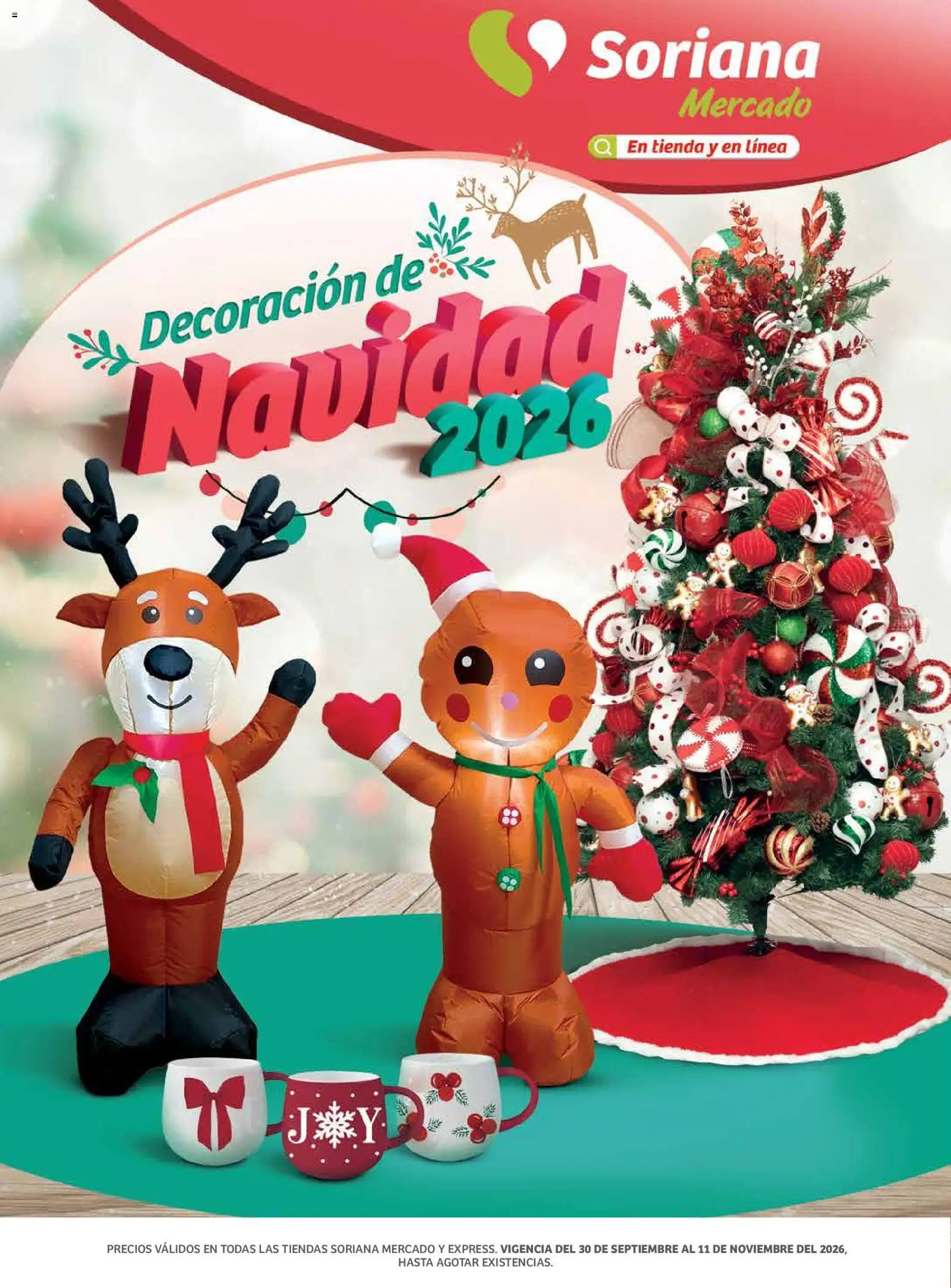 Vista previa las ofertas de la tienda Soriana - Soriana folleto Decoración de Navidad Mercado desde el 30/09/2026 