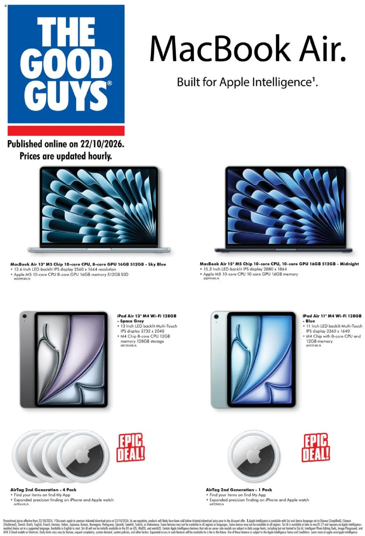 Preview of catalogue The Good Guys MacBook Air from shop The Good Guys valid 22/10/2026