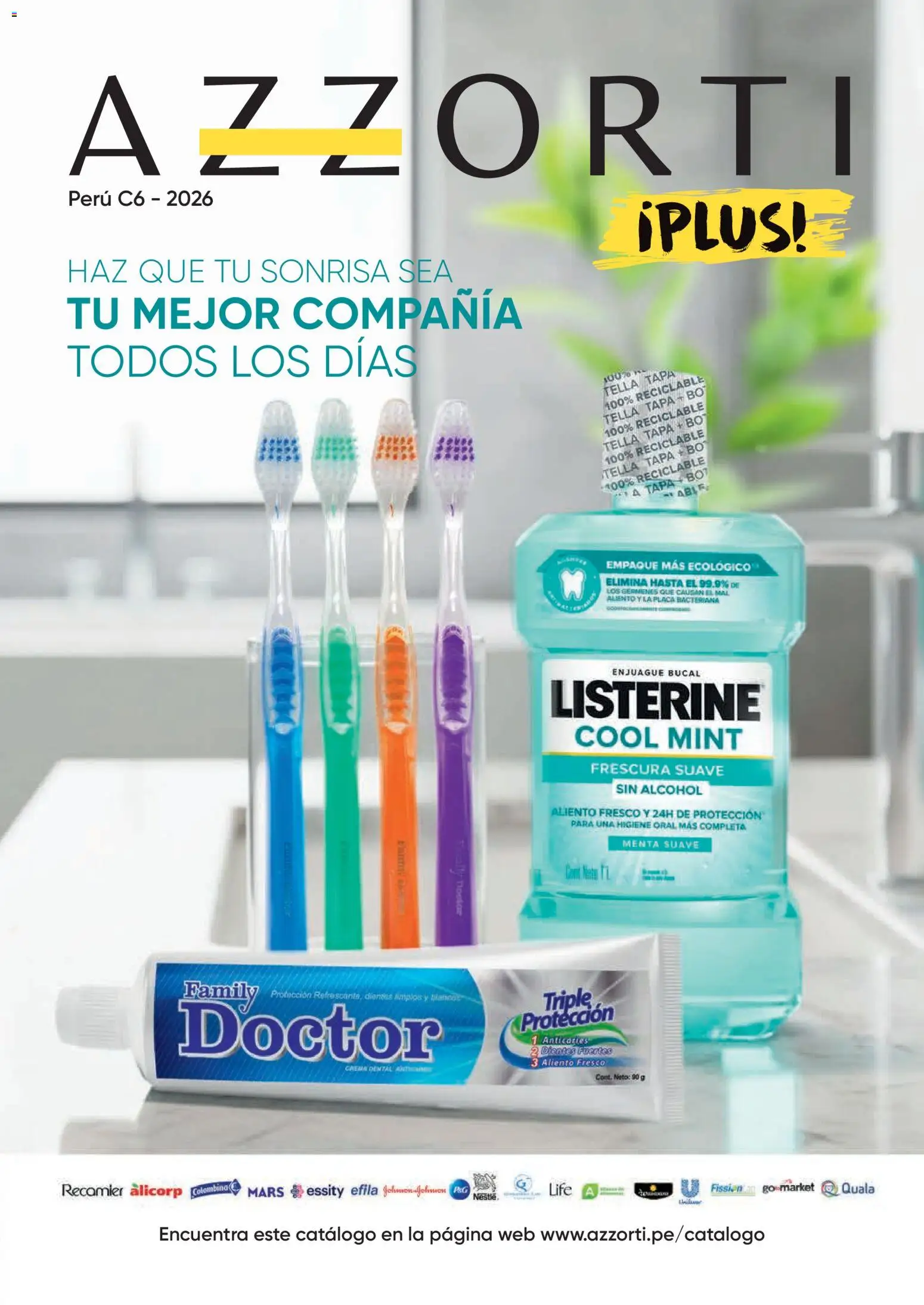 Vista previa de Azzorti - Campaña C06 Plus/2026 de la tienda Azzorti válido desde 09/03/2026 - Alcohol, Enjuague bucal, Tapa, Listerine, Empaque