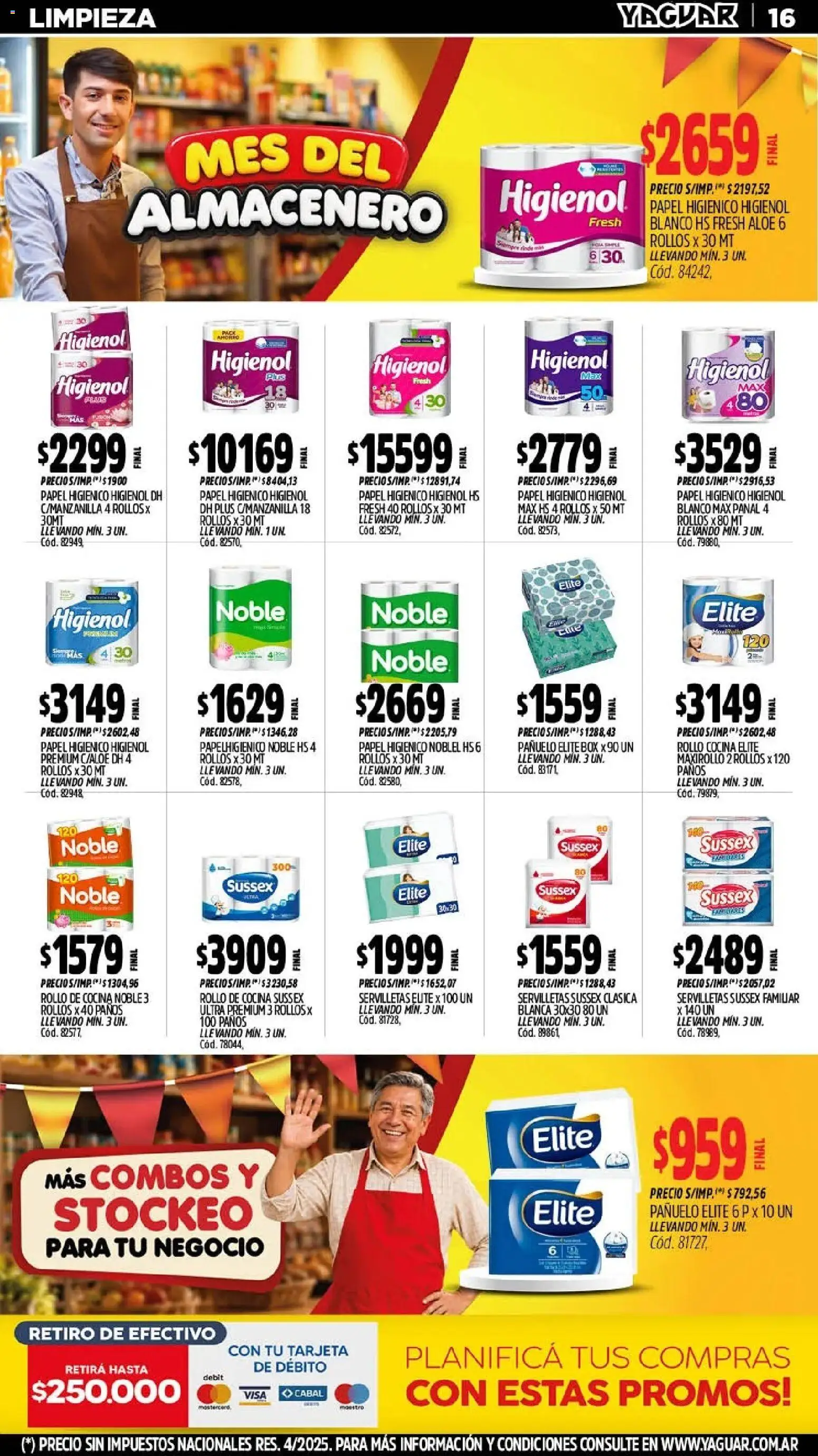 Vista previa del folleto de la tienda Yaguar válido desde el 28/09/2026 - Cocina, Papel higiénico, Pañuelo, Servilletas