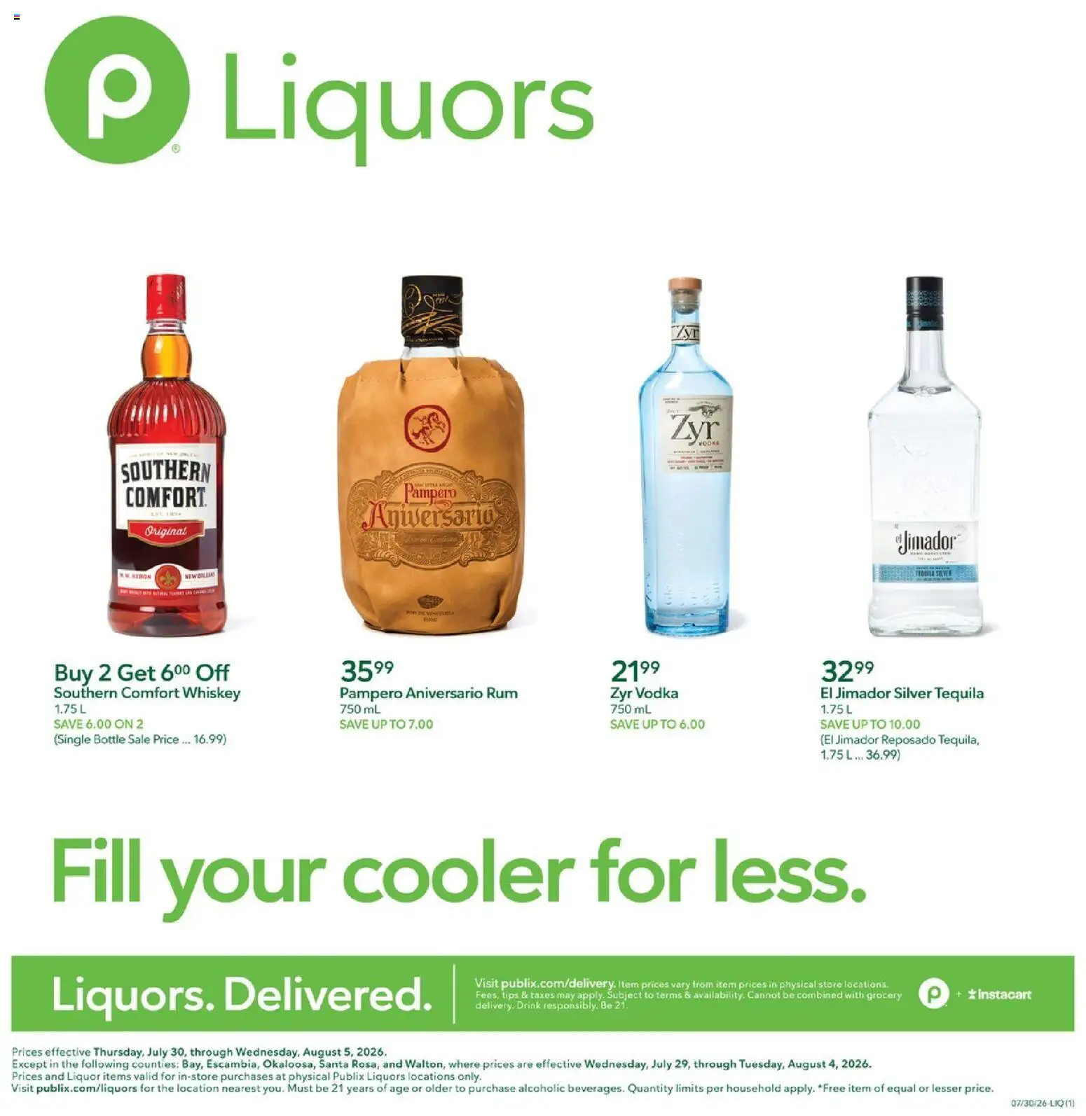 Ad Preview of Publix Publix Liquor Ad from 07/30/2026