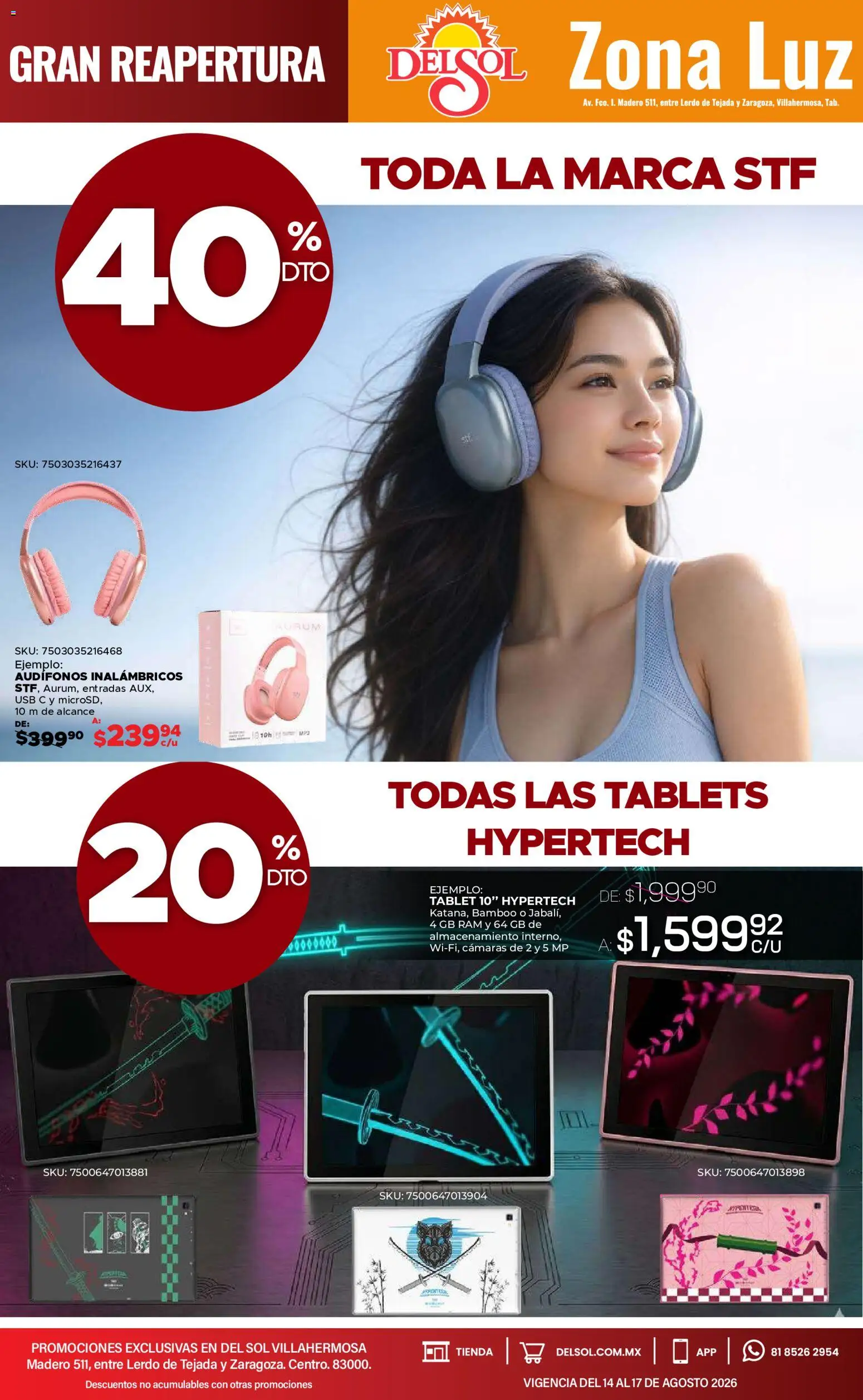 Vista previa las ofertas de la tienda Del Sol y Woolworth - Del Sol y Woolworth catálogo 4 Días de Grandes Promociones desde el 14/08/2026 