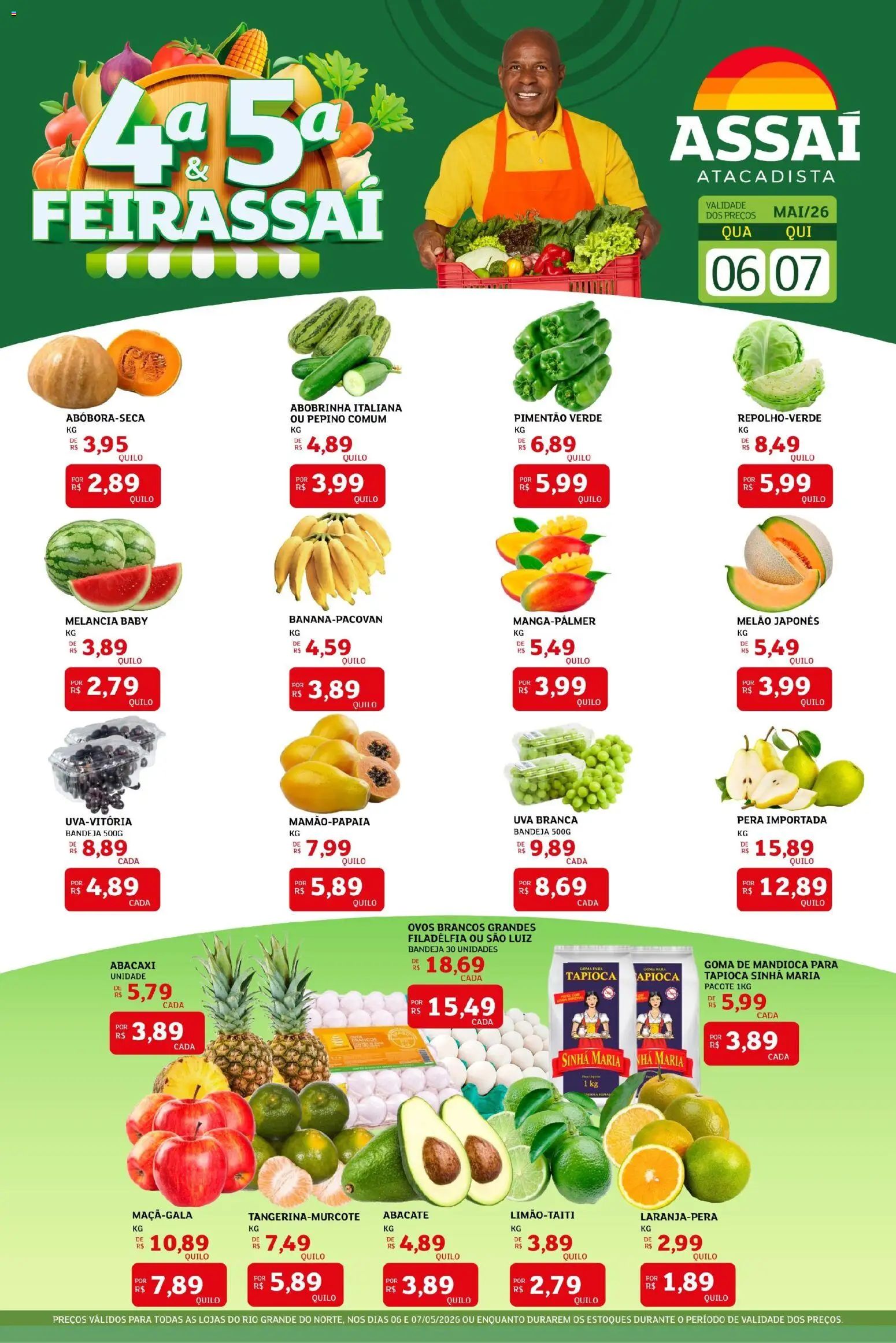 Pré-Visualização do folheto "Assaí Atacadista ofertas - RN" da loja Assaí Atacadista válido a partir de 06/05/2026