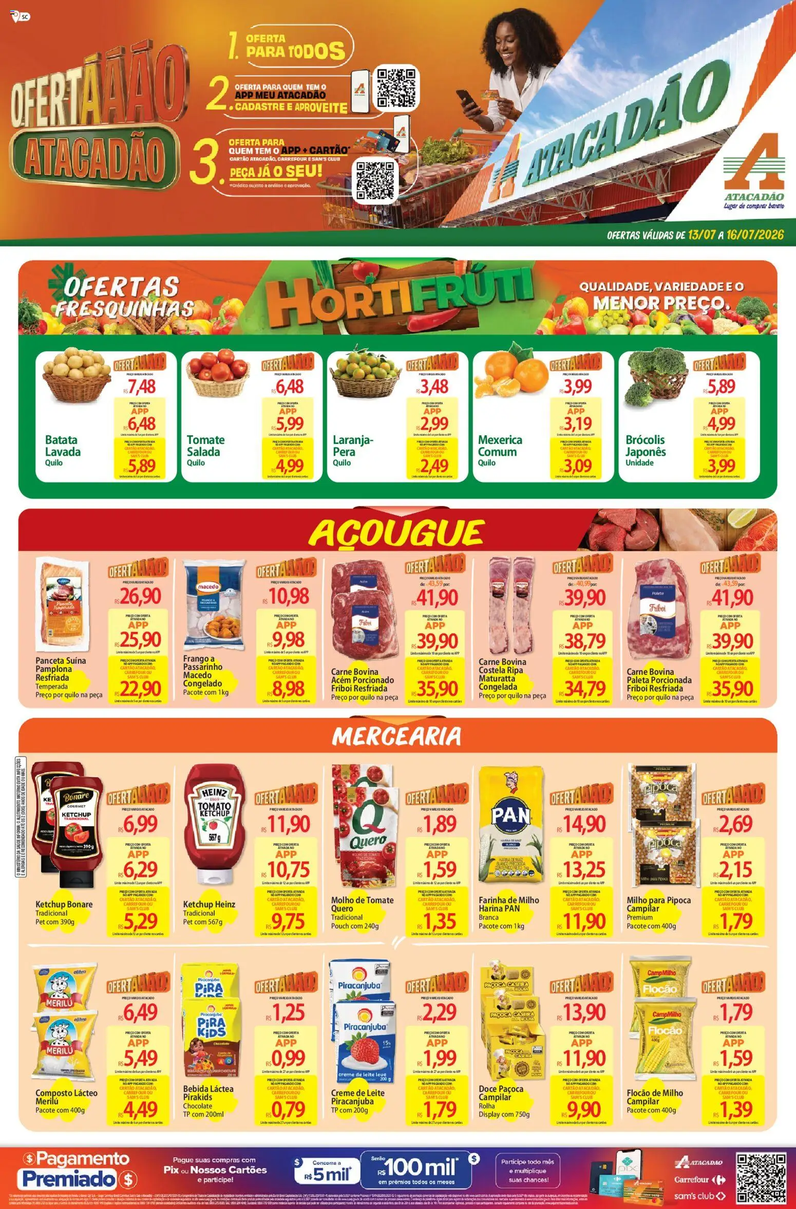 Pré-Visualização do folheto "Atacadão ofertas - SC" da loja Atacadão válido a partir de 13/07/2026
