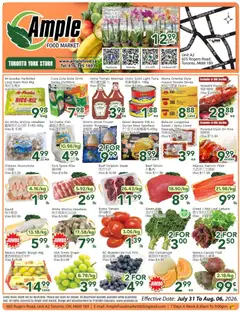 Preview of leaflet Ample Food Market weekly flyer Toronto York from shop Ample Food Market is valid from Jul 31, 2026