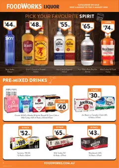 Preview of catalogue Foodworks Liquor from shop Foodworks valid 05/08/2026