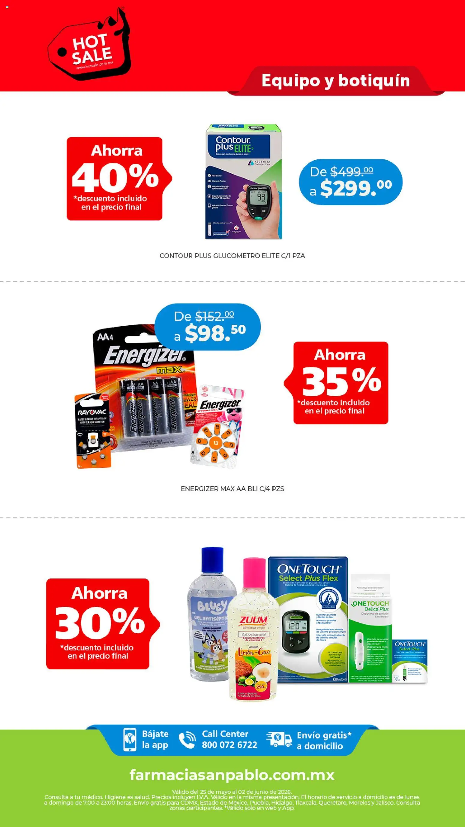 Vista previa las ofertas de la tienda Farmacia San Pablo - Farmacia San Pablo Hot Sale desde el 25/05/2026 - Coco, Gel antibacterial
