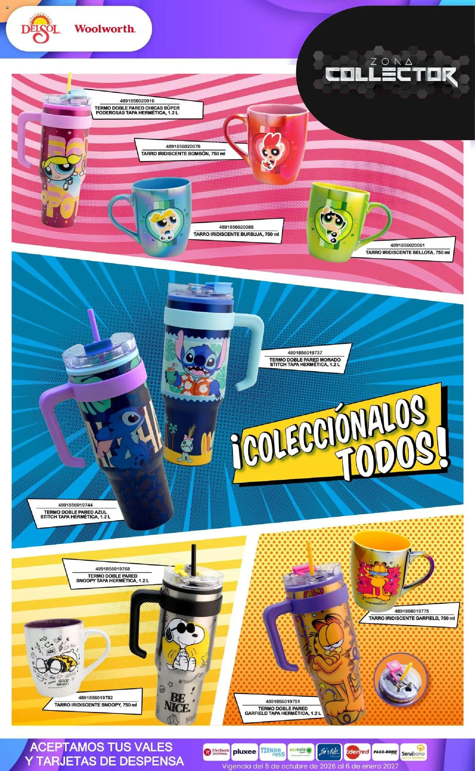 Vista previa las ofertas de la tienda Del Sol y Woolworth - Del Sol y Woolworth catálogo El Castillo del Juguete desde el 01/10/2026 - Termo, Despensa