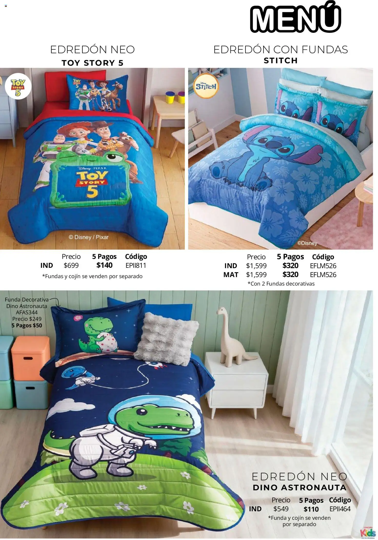 Vista previa las ofertas de la tienda Colchas Concord - Colchas Concord catálogo Colección Infantil Para los más peques desde el 15/10/2026 