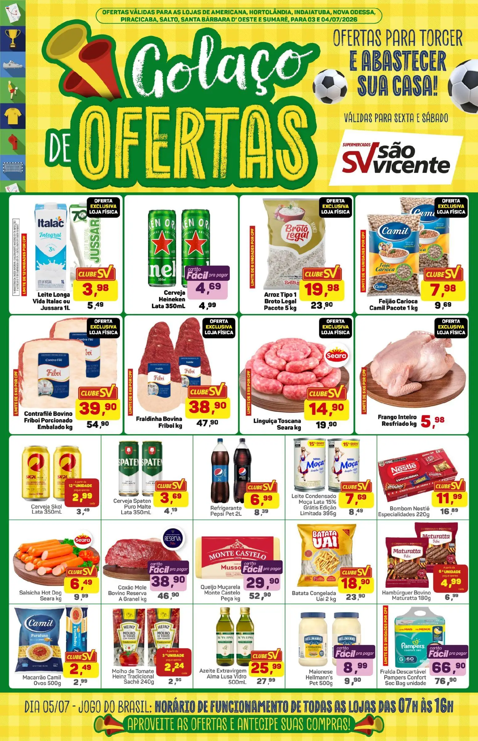 Pré-Visualização do folheto "Supermercados São Vicente - Ofertas da semana" da loja Supermercados São Vicente válido a partir de 03/07/2026