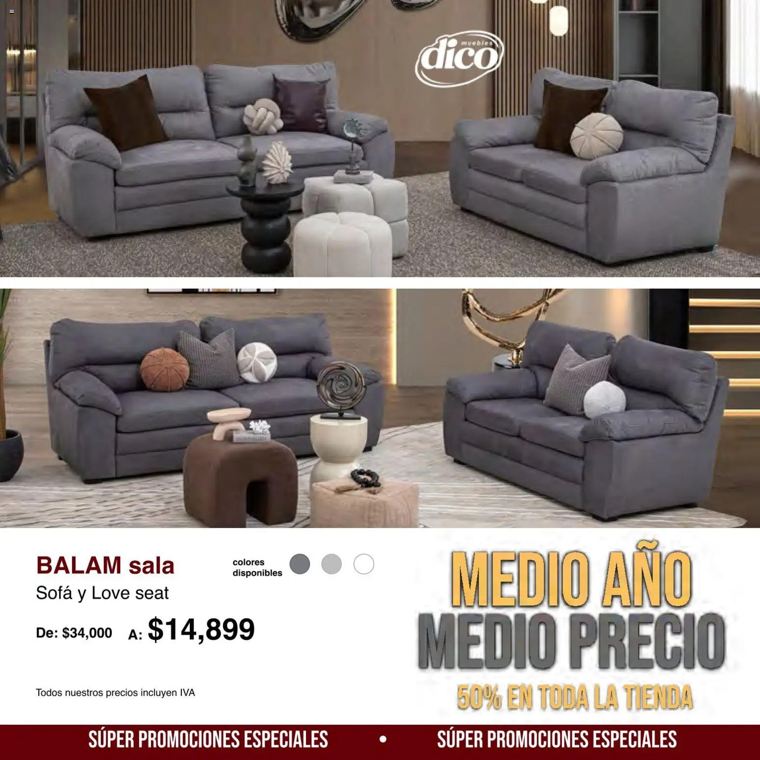 Vista previa las ofertas de la tienda Muebles Dico - Muebles Dico catálogo Medio año, medio precio desde el 01/08/2026 