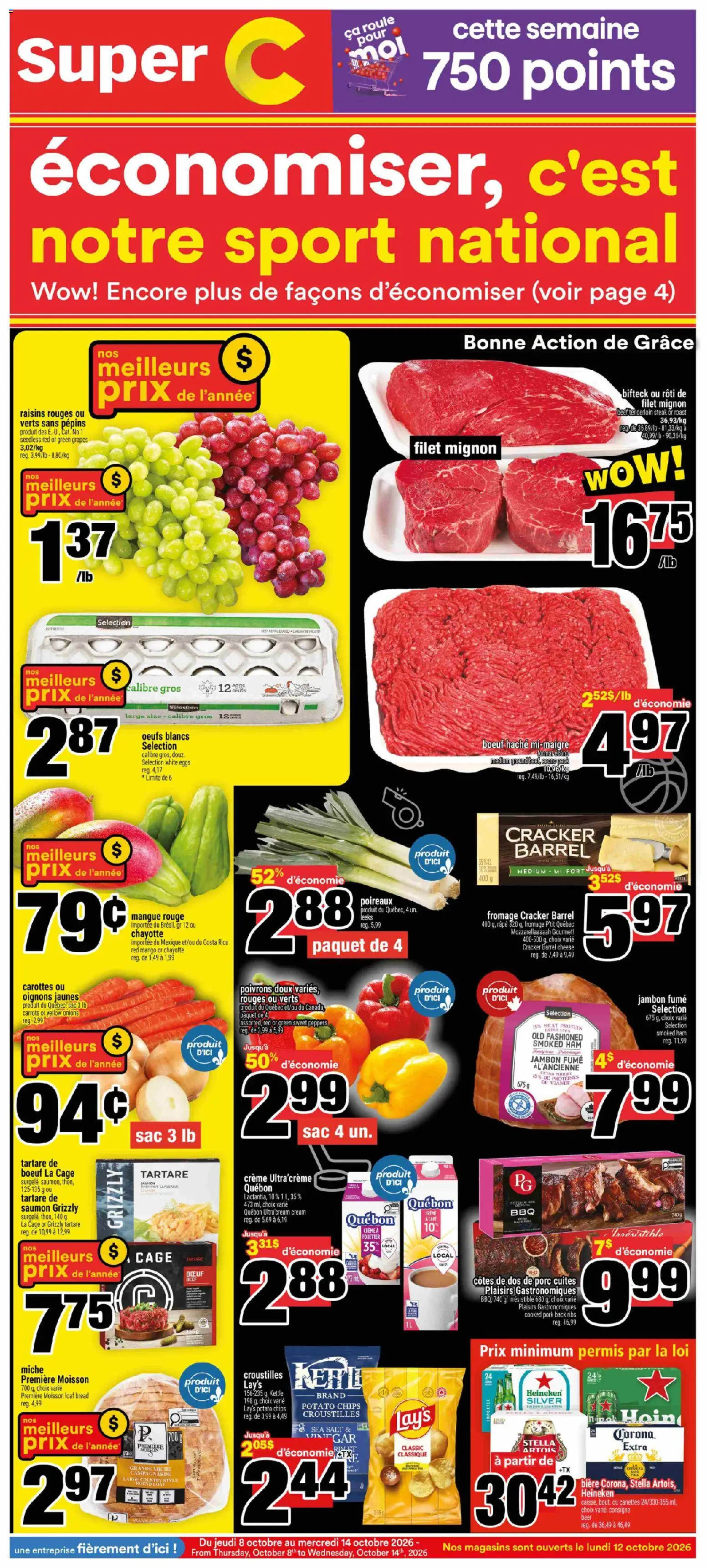 Preview of leaflet Super C weekly flyer / circulaire from shop Super C is valid from Oct 08, 2026