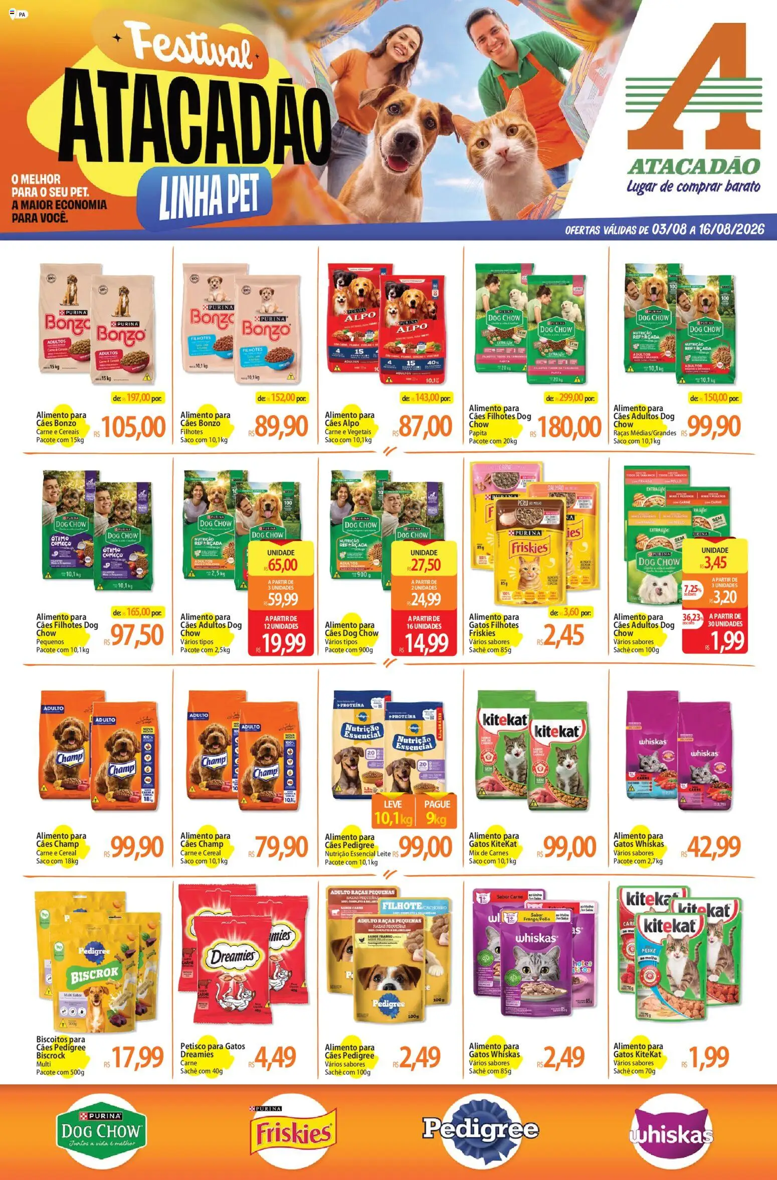 Pré-Visualização do folheto "Atacadão ofertas - PA" da loja Atacadão válido a partir de 03/08/2026 - Peixe, Peru, Leite, Carne, Biscoitos, Proteína, Salsa, Cereais