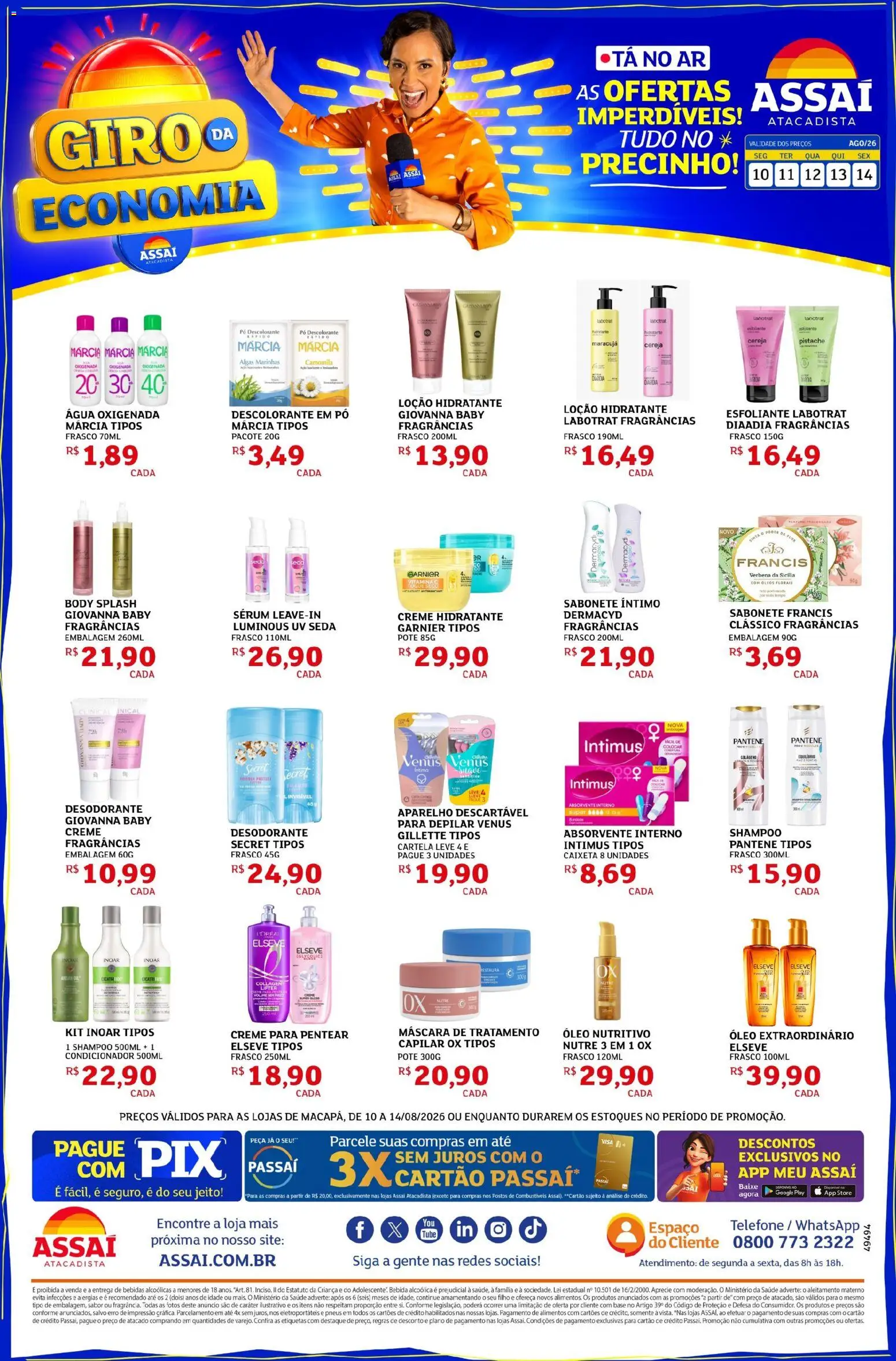 Pré-Visualização do folheto "Assaí Atacadista ofertas - AP" da loja Assaí Atacadista válido a partir de 10/08/2026