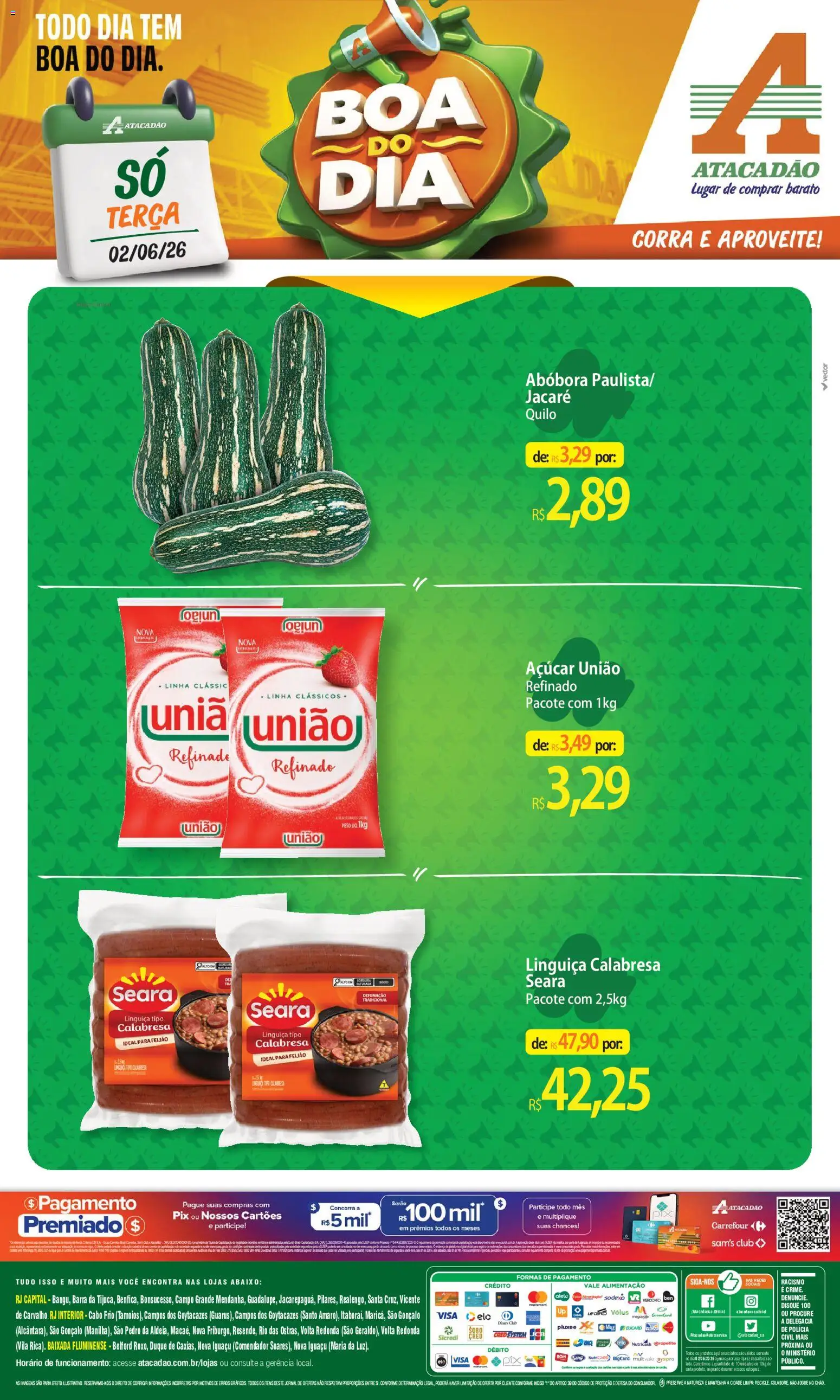 Pré-Visualização do folheto "Atacadão ofertas - RJ" da loja Atacadão válido a partir de 02/06/2026